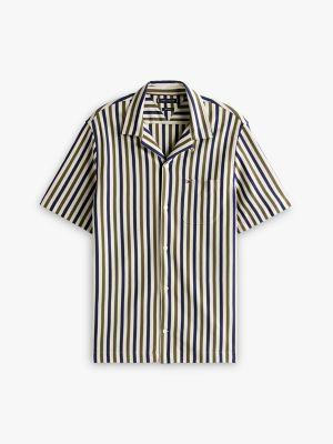 Regular Fit 1985 Stripe Knit Camp Shirt Product Image