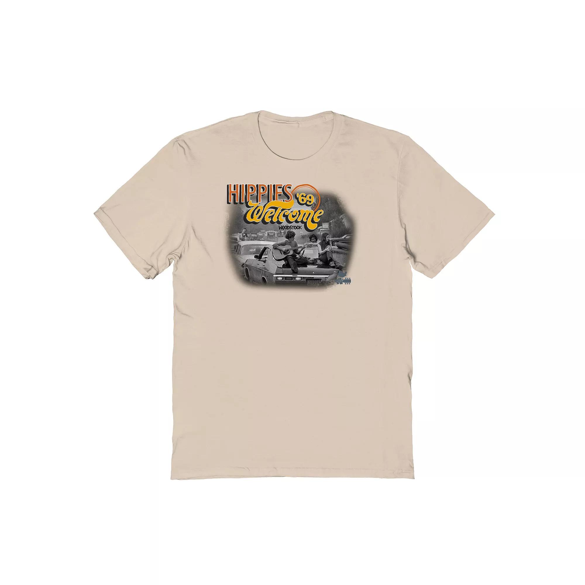 Men's Hippies Welcome Graphic Tee, Size: XXL, Brown Product Image