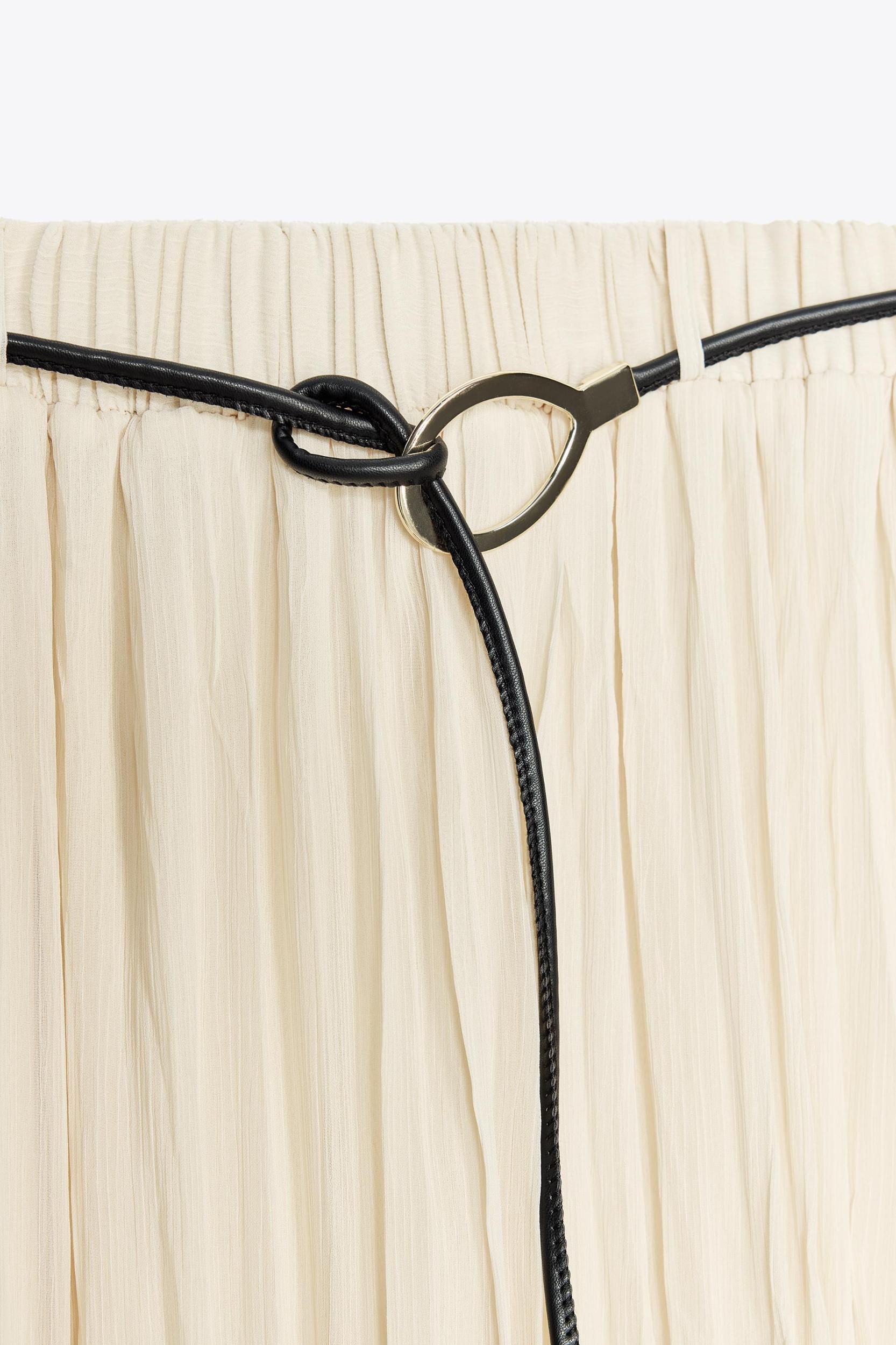 FLOWY SKIRT WITH BELT Product Image