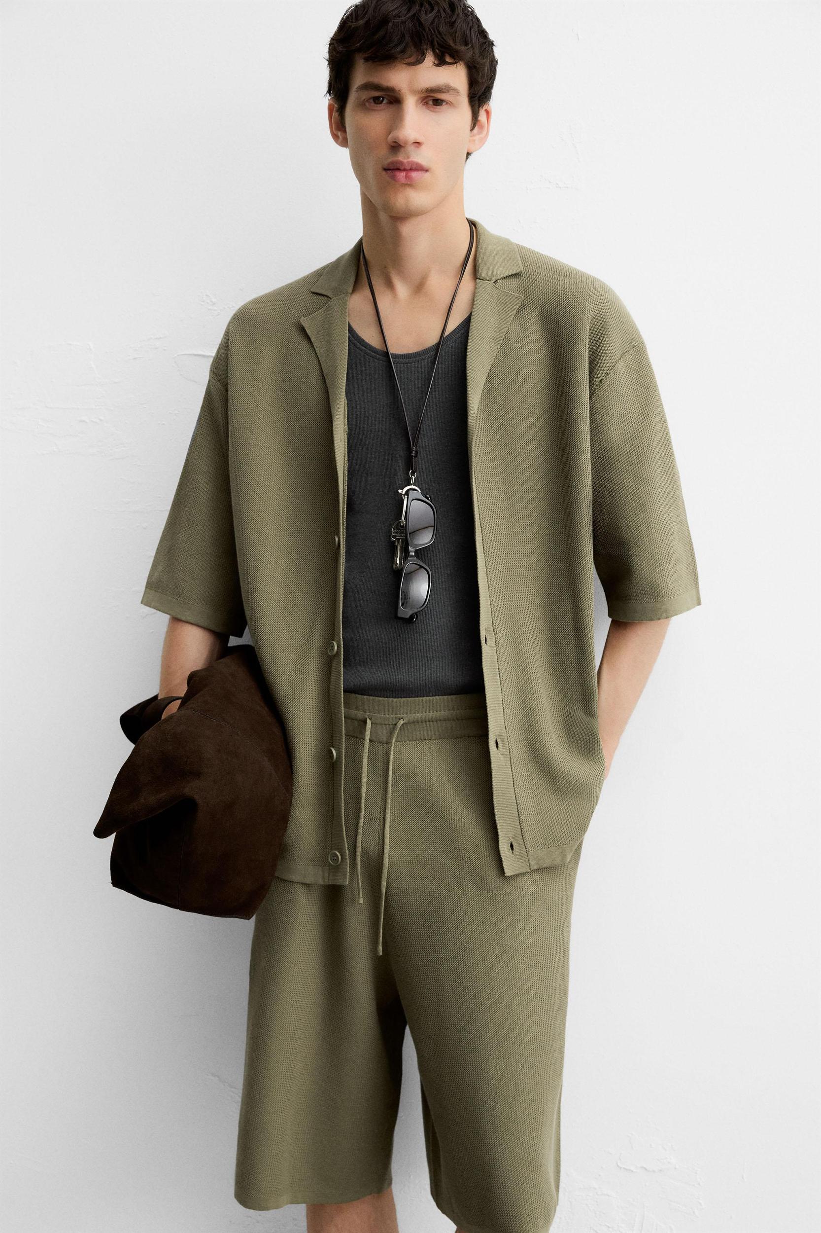 TEXTURED KNIT SHORTS Product Image