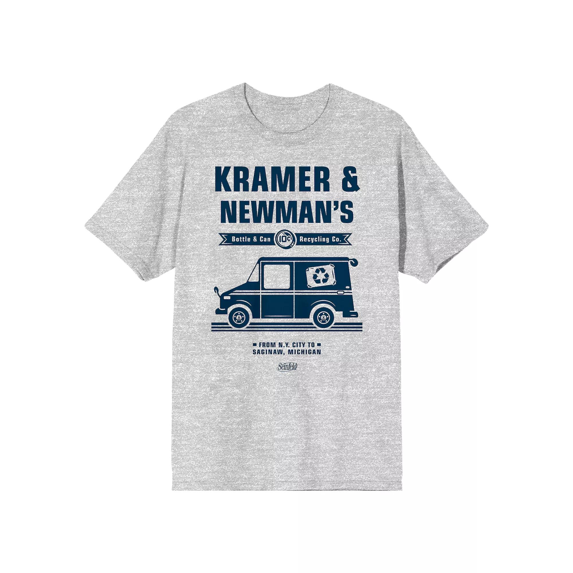 Men's Seinfeld Kramer & Newman Tee, Size: XXL, Grey Product Image