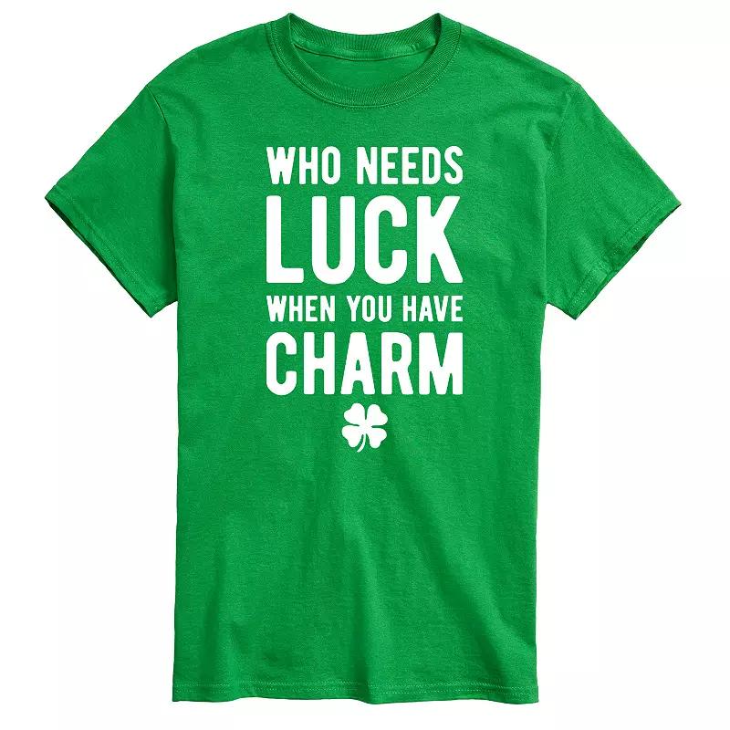 Men's Who Needs Luck Charm Tee,  Product Image