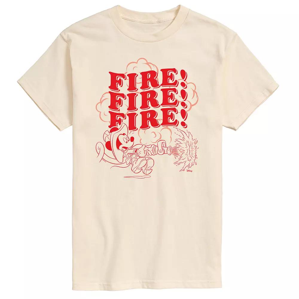 Disney's Mickey Mouse Men's Fire Stacked Mickey Graphic Tee,  Product Image