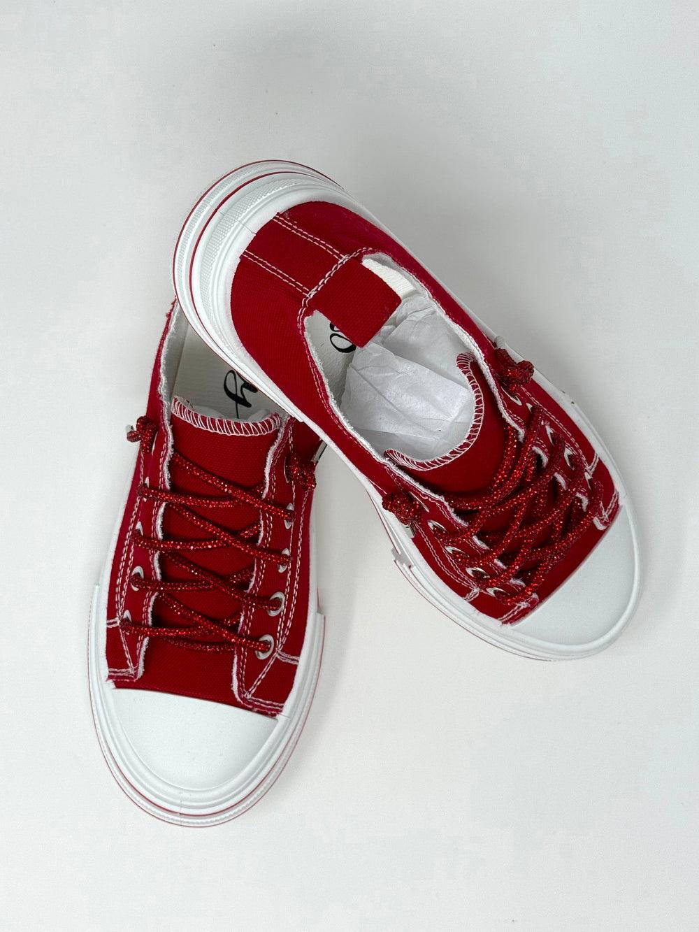 Very G Red Aman Sparkle Sneakers Product Image