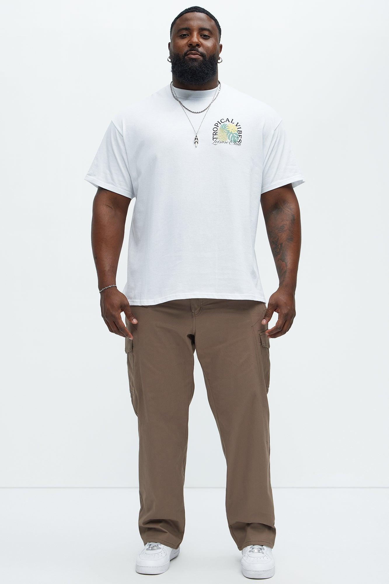 Tropical Vibes Short Sleeve Tee - White Product Image