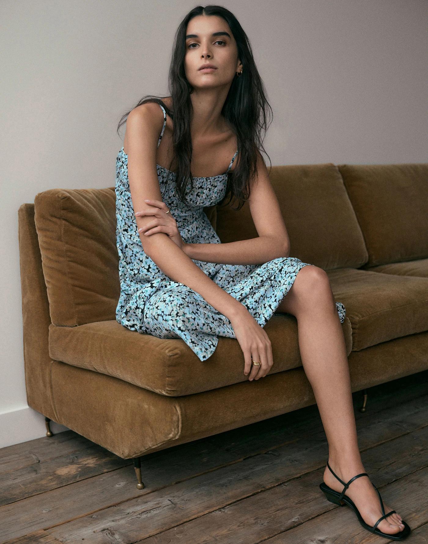 The Maycie Asymmetric T-Strap Sandal Product Image