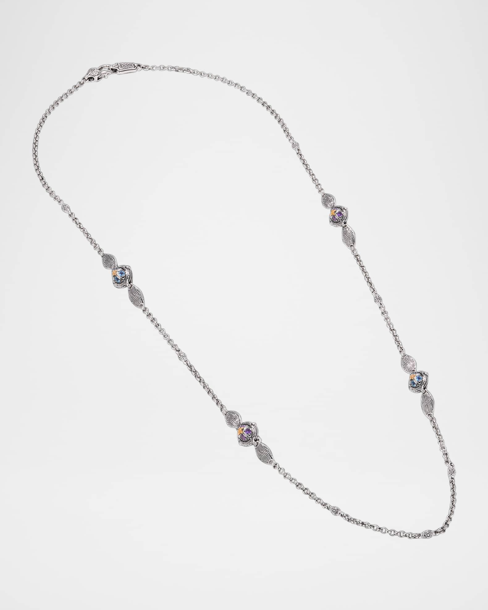 Kyma Amethyst and Swiss Blue Topaz Necklace Product Image
