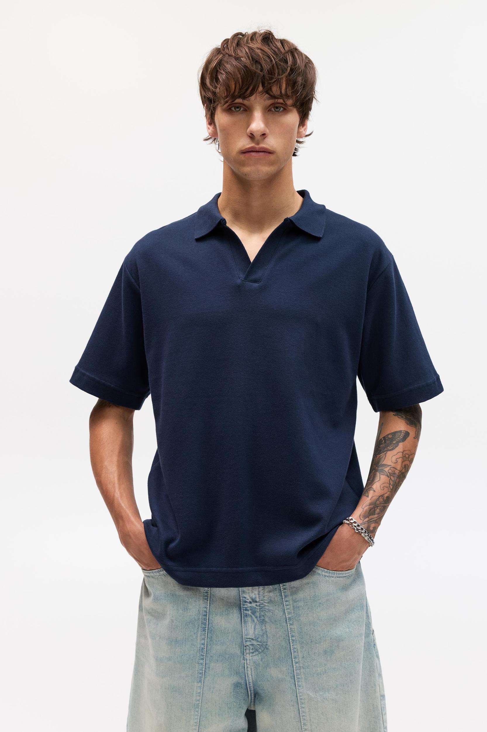 Short sleeve interlock polo shirt Product Image