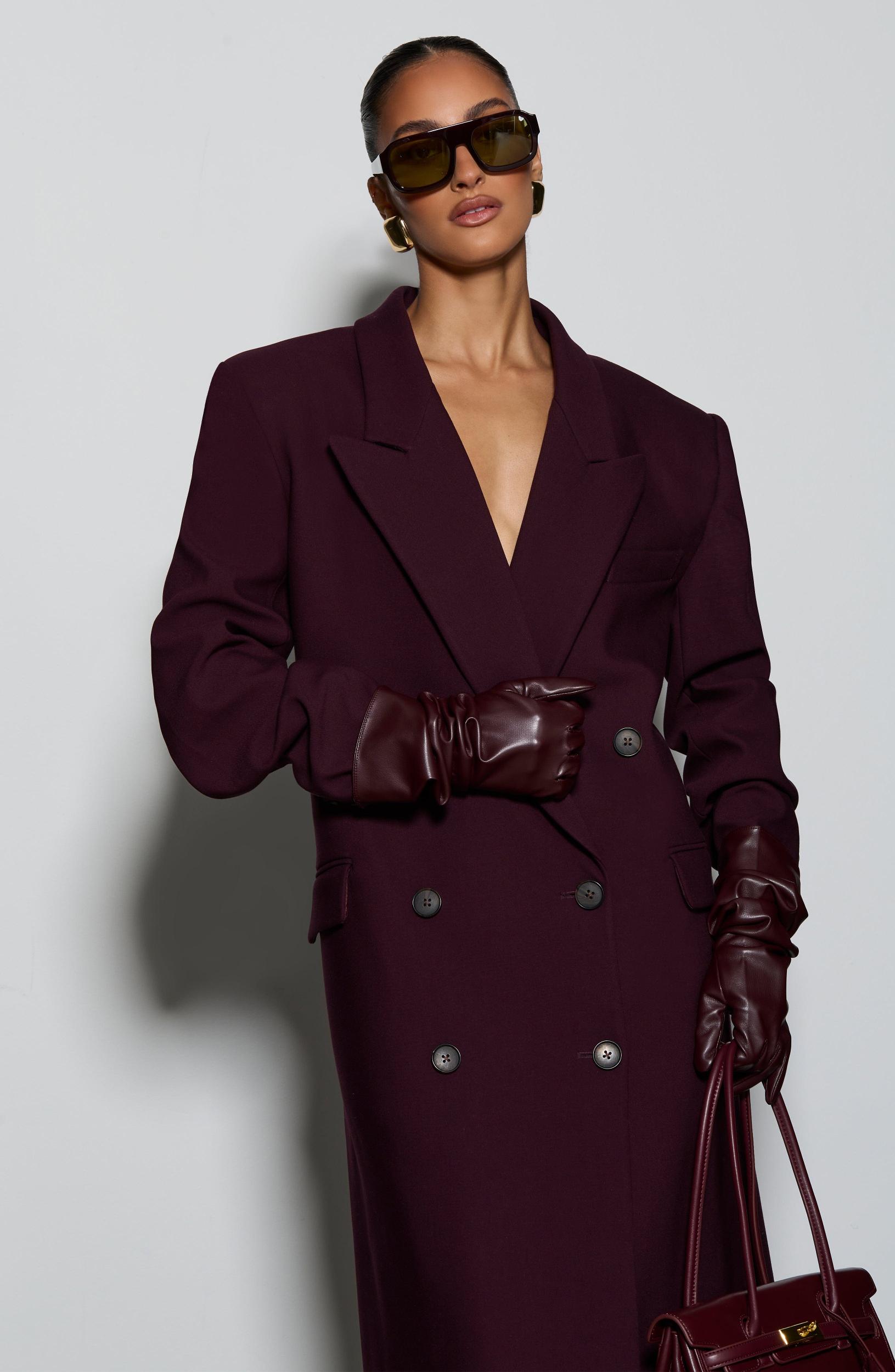 Michelle Coat - Plum Product Image