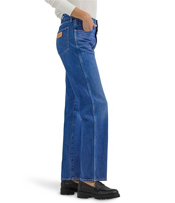 Wrangler Sunset Denim Mid Rise Straight Leg Jeans Product Image