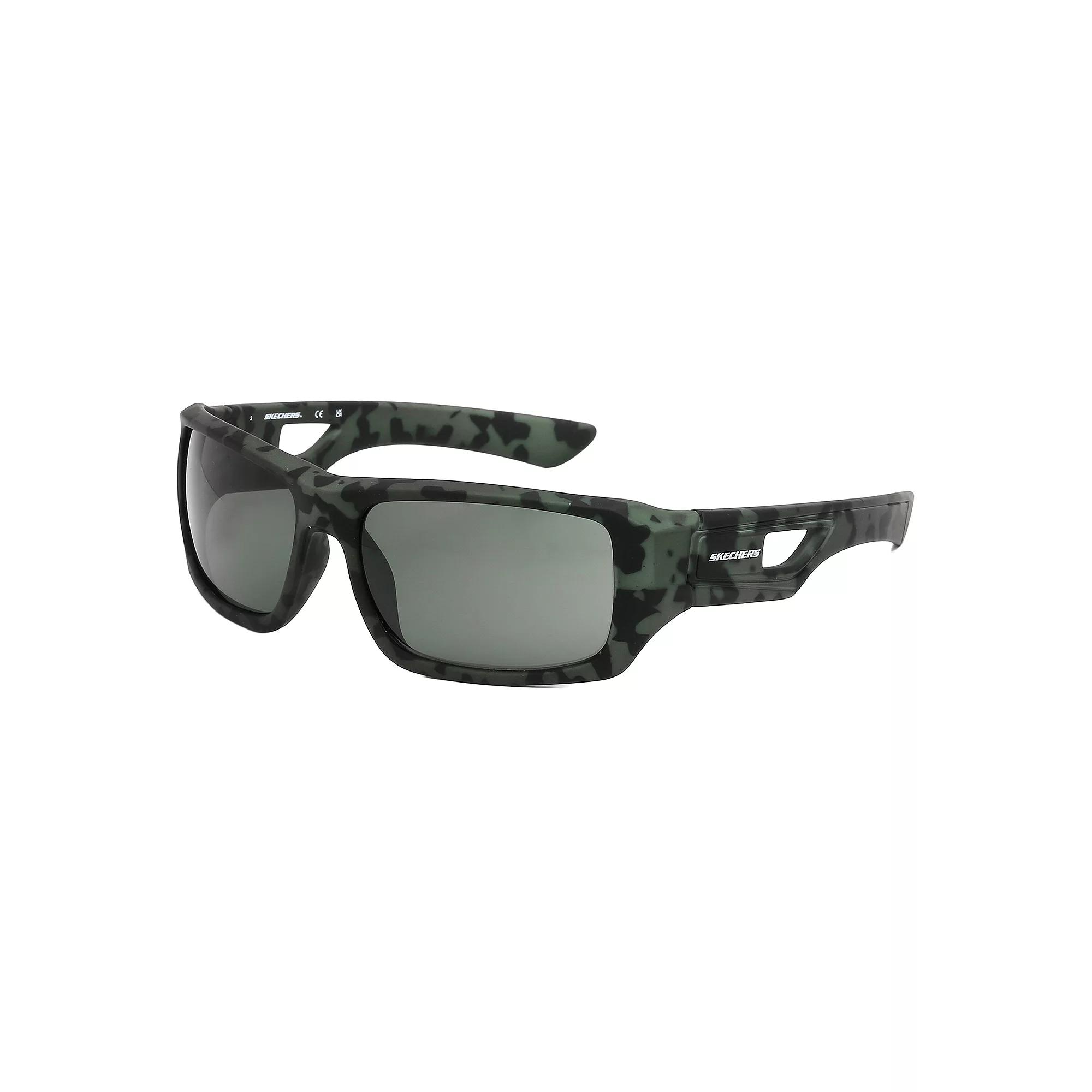 Men's Skechers® Shield 59mm Sunglasses, Green Product Image