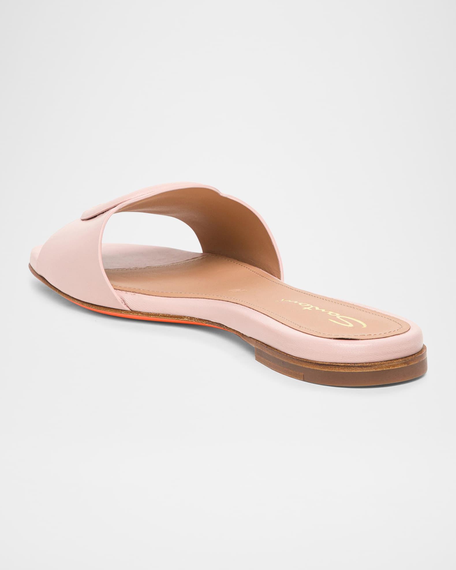 Marta Leather Buckle Flat Sandals Product Image