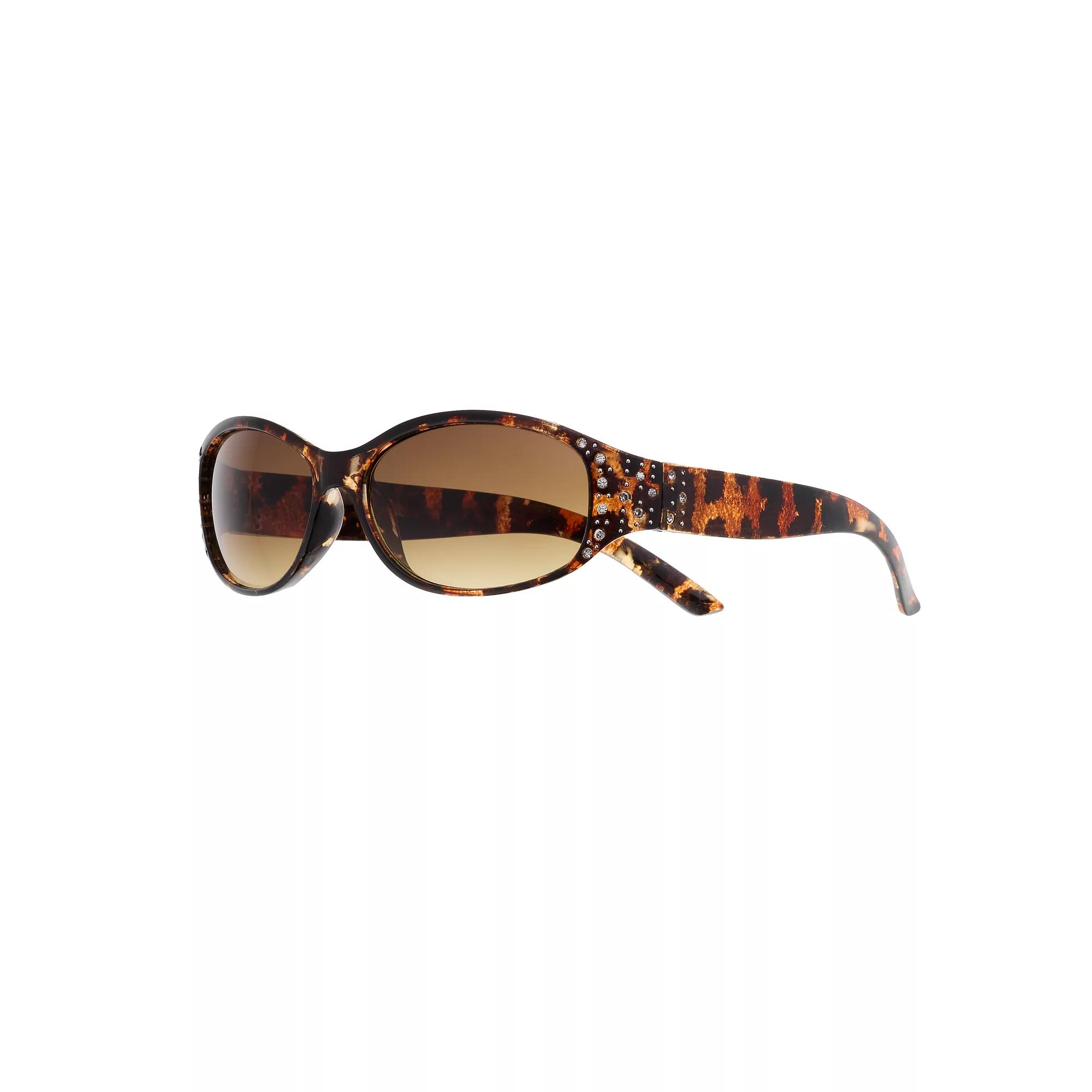 Women's Nine West Plastic Oval Sunglasses, Brown Product Image