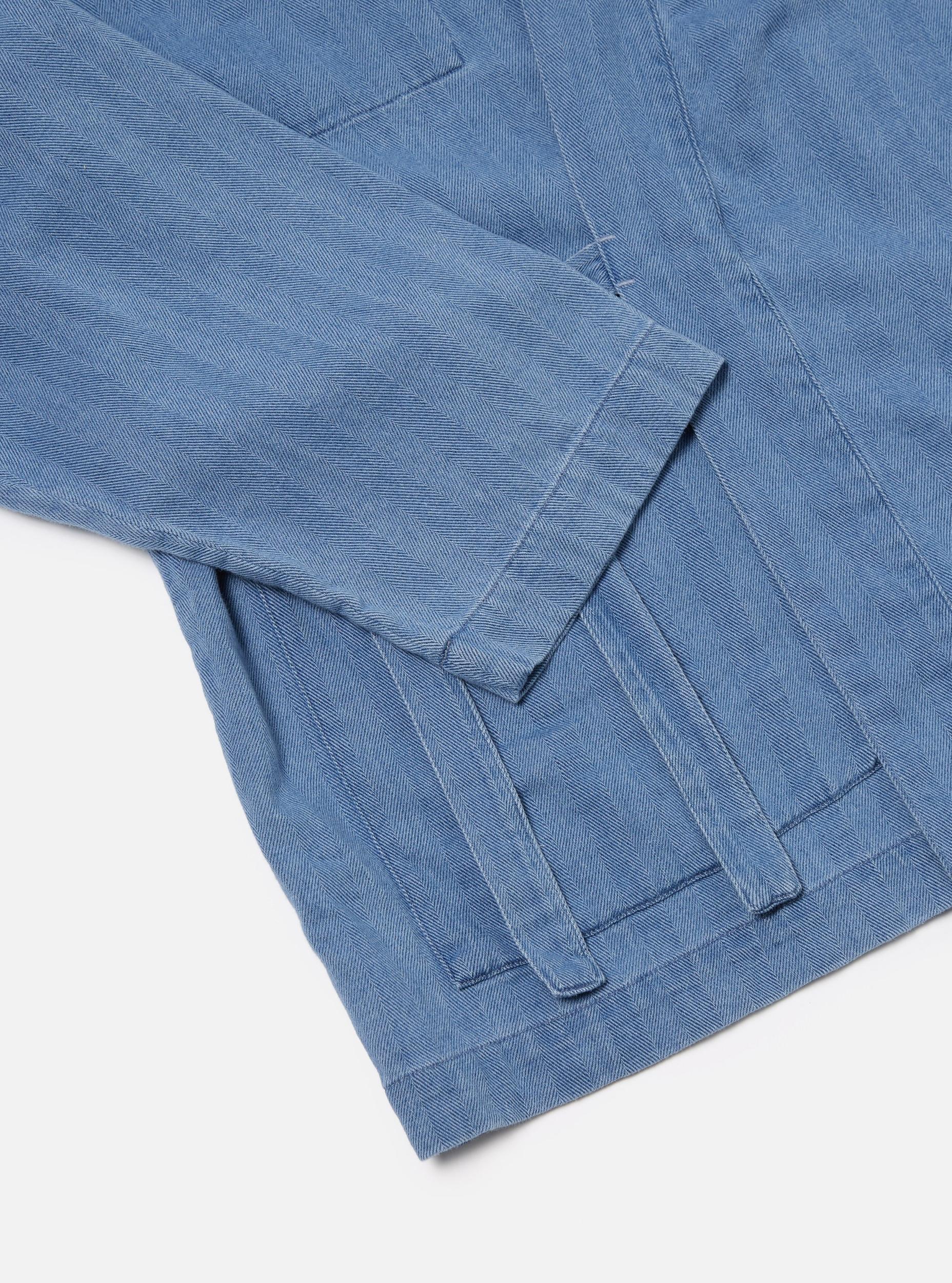 Washed Indigo Herringbone Denim Kyoto Work Jacket Product Image