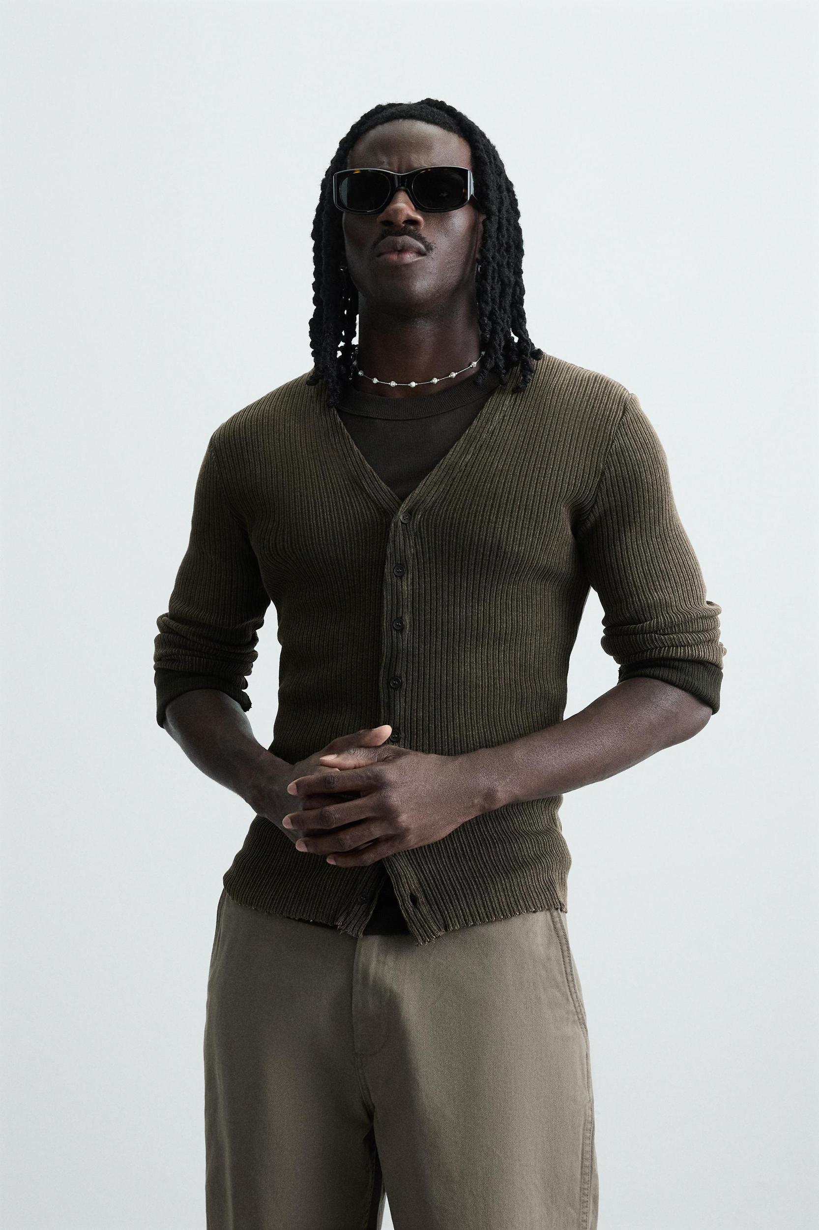 WASHED RIB CARDIGAN Product Image