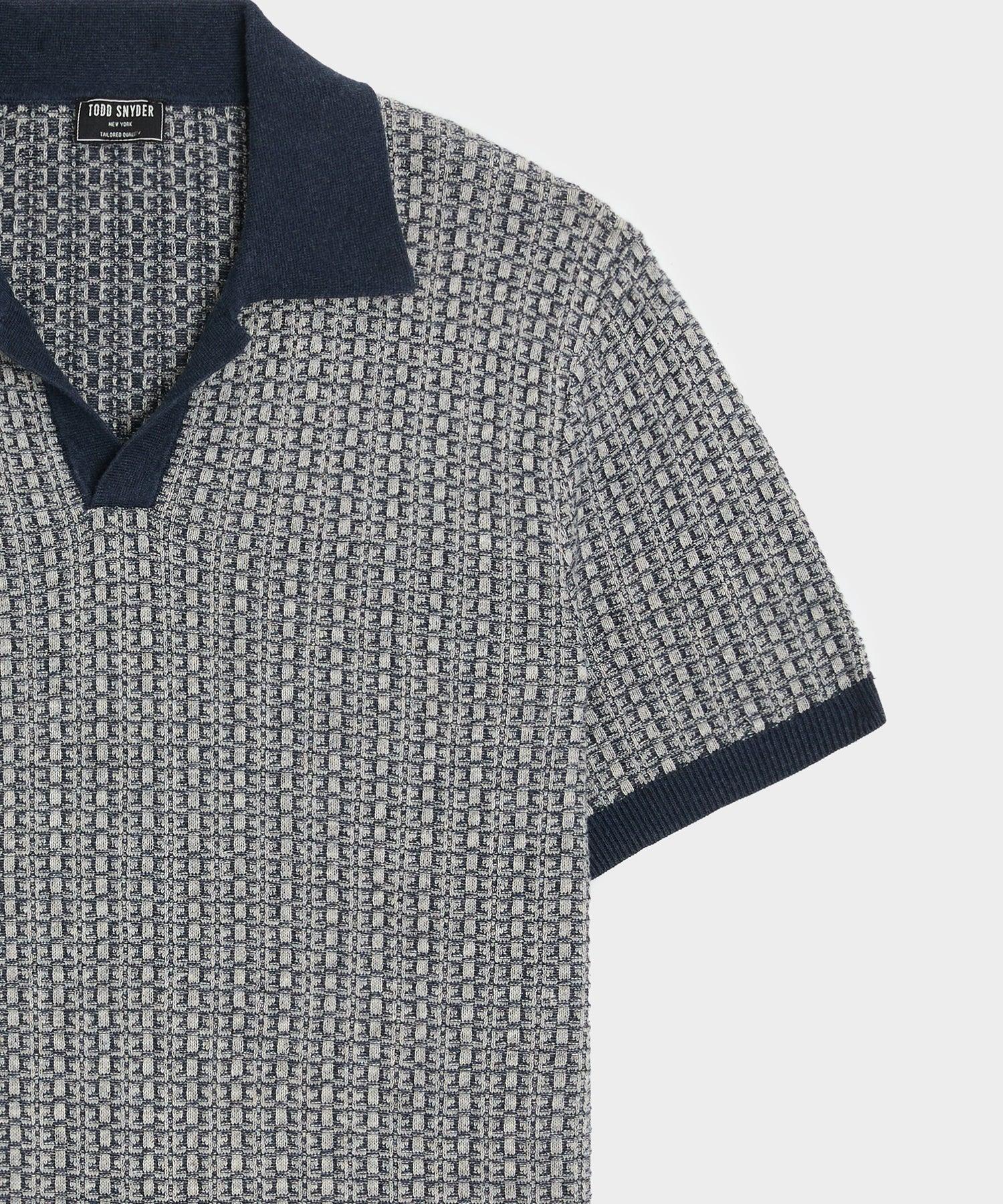 Linen Geometric Montauk Sweater Polo Product Image
