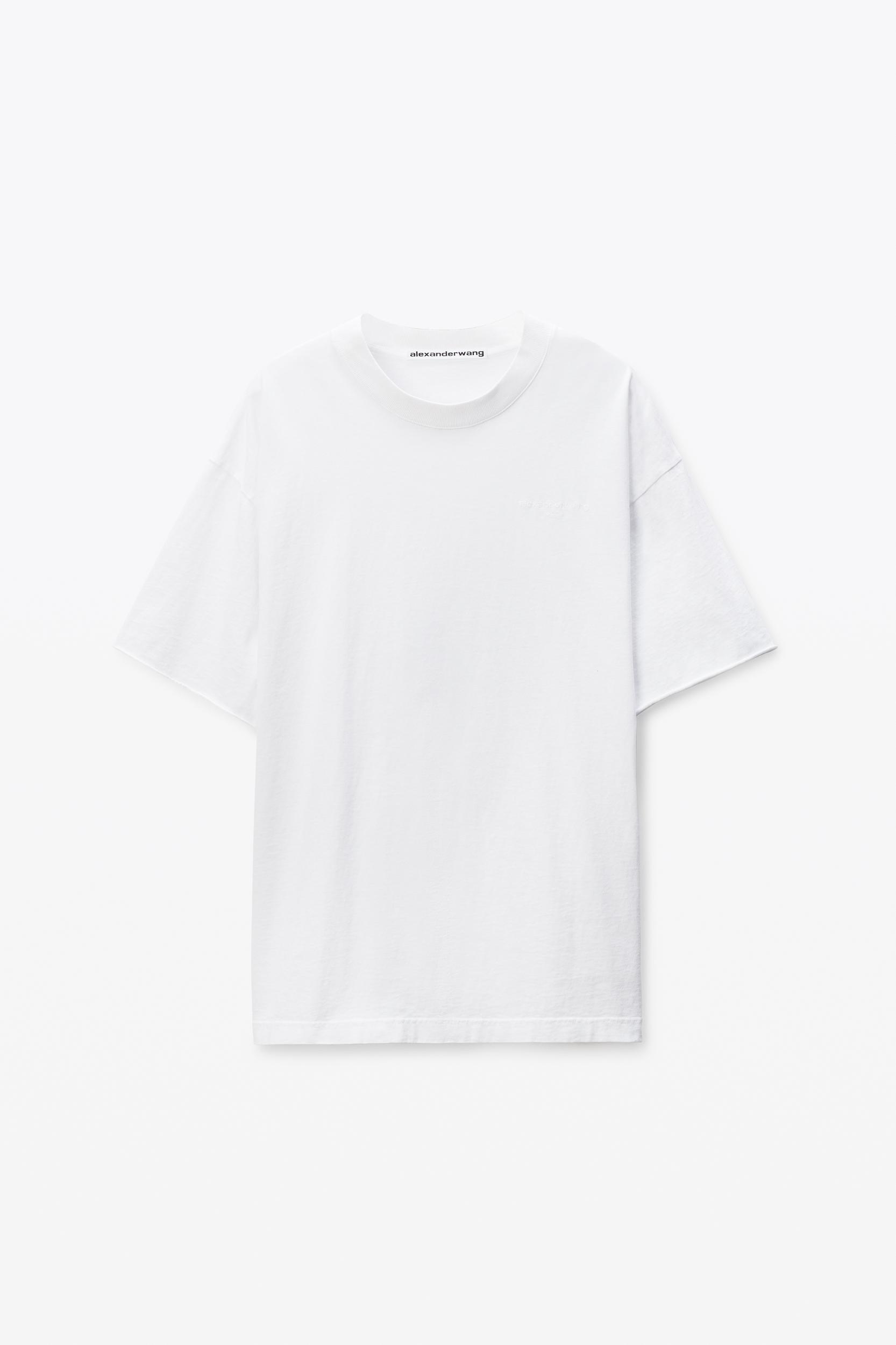 White Cotton Logo T-shirt  Product Image