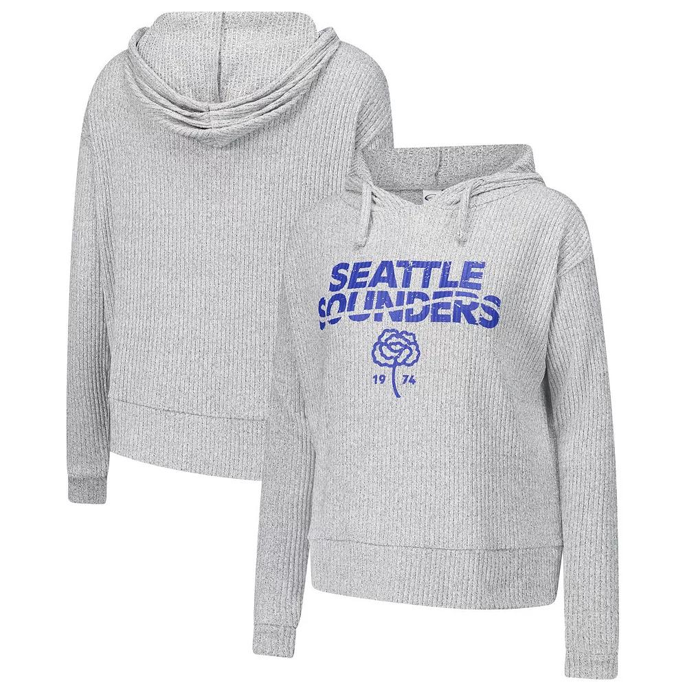 Women's Concepts Sport Gray Seattle Sounders FC Juniper Long Sleeve Hoodie T-Shirt,  Product Image