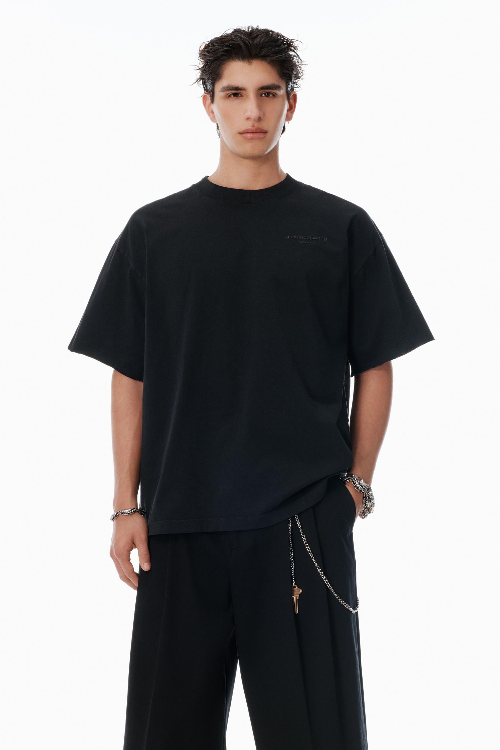 Black Cotton Logo T-shirt Product Image