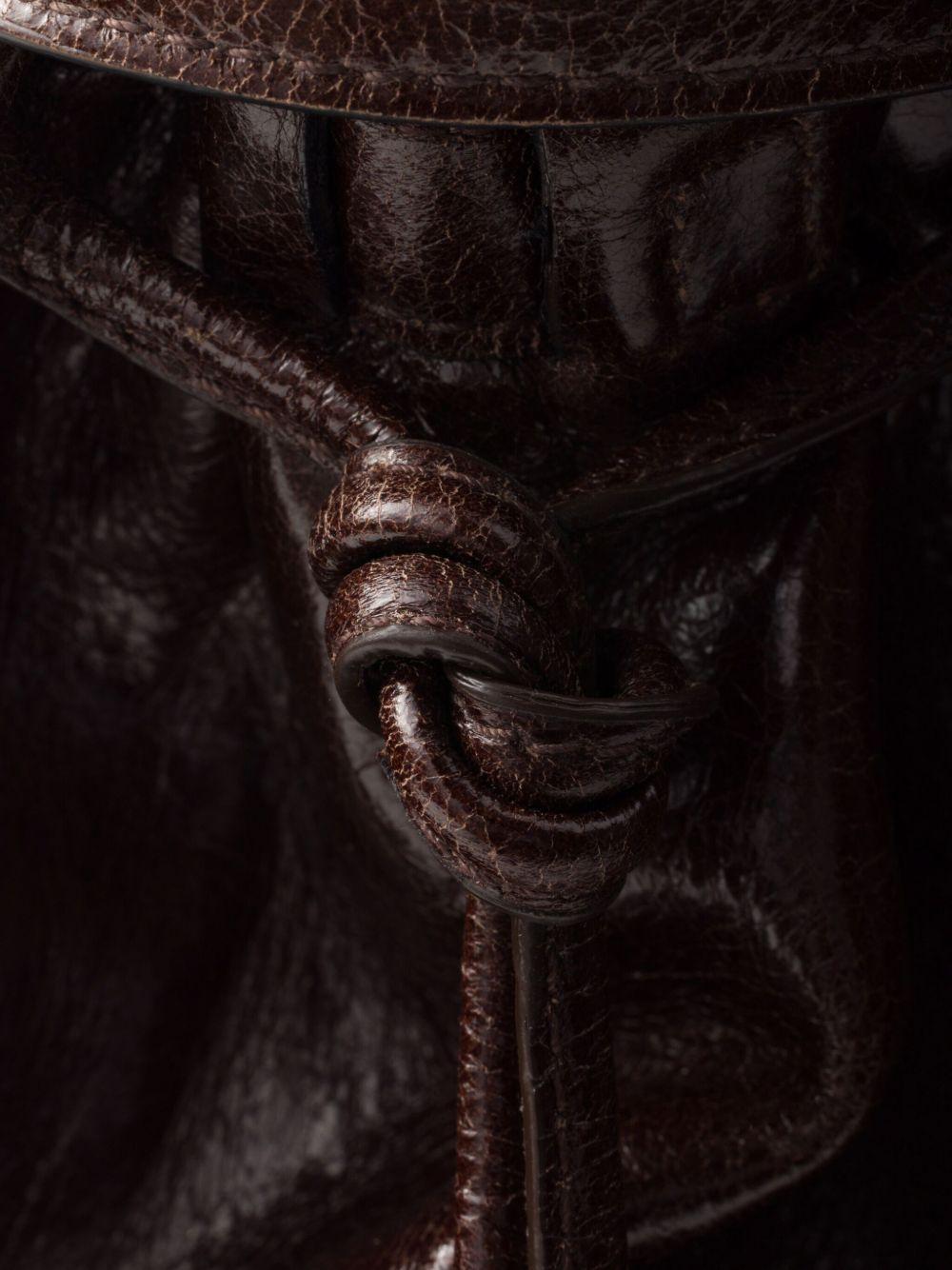 triangle-logo leather tote bag Product Image