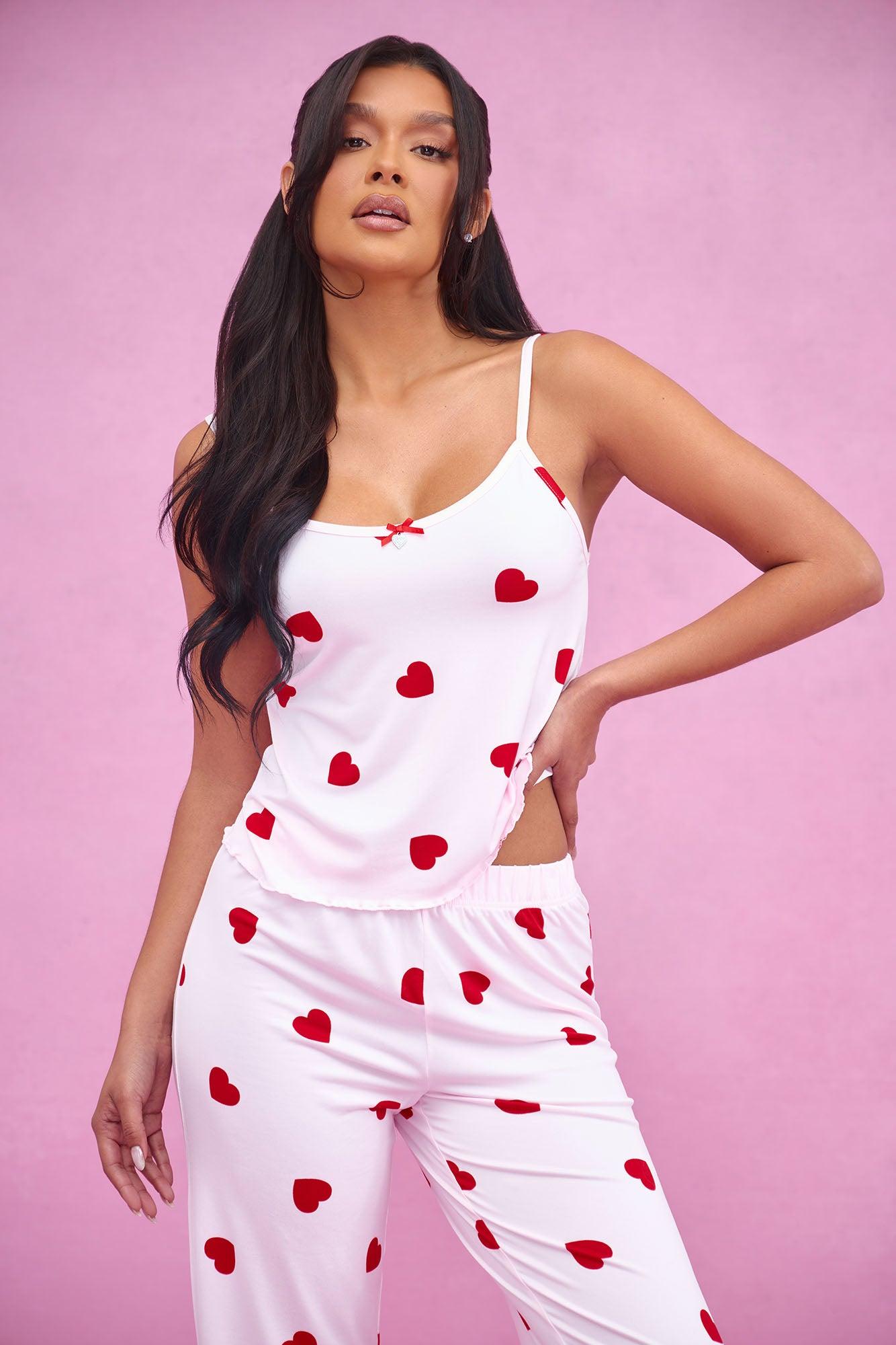 I Heart You PJ Pant Set - Pink Product Image