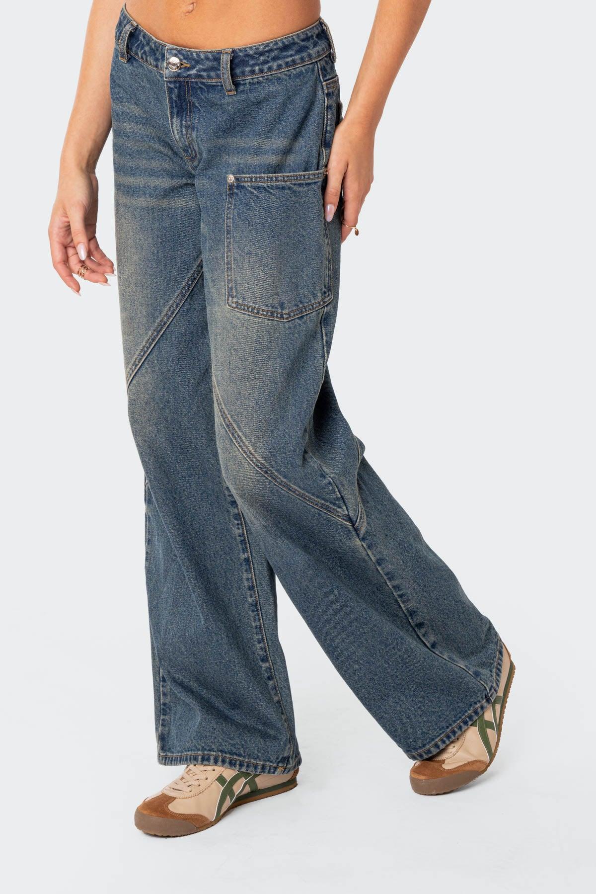 Serena Low Rise Baggy Carpenter Jeans Product Image
