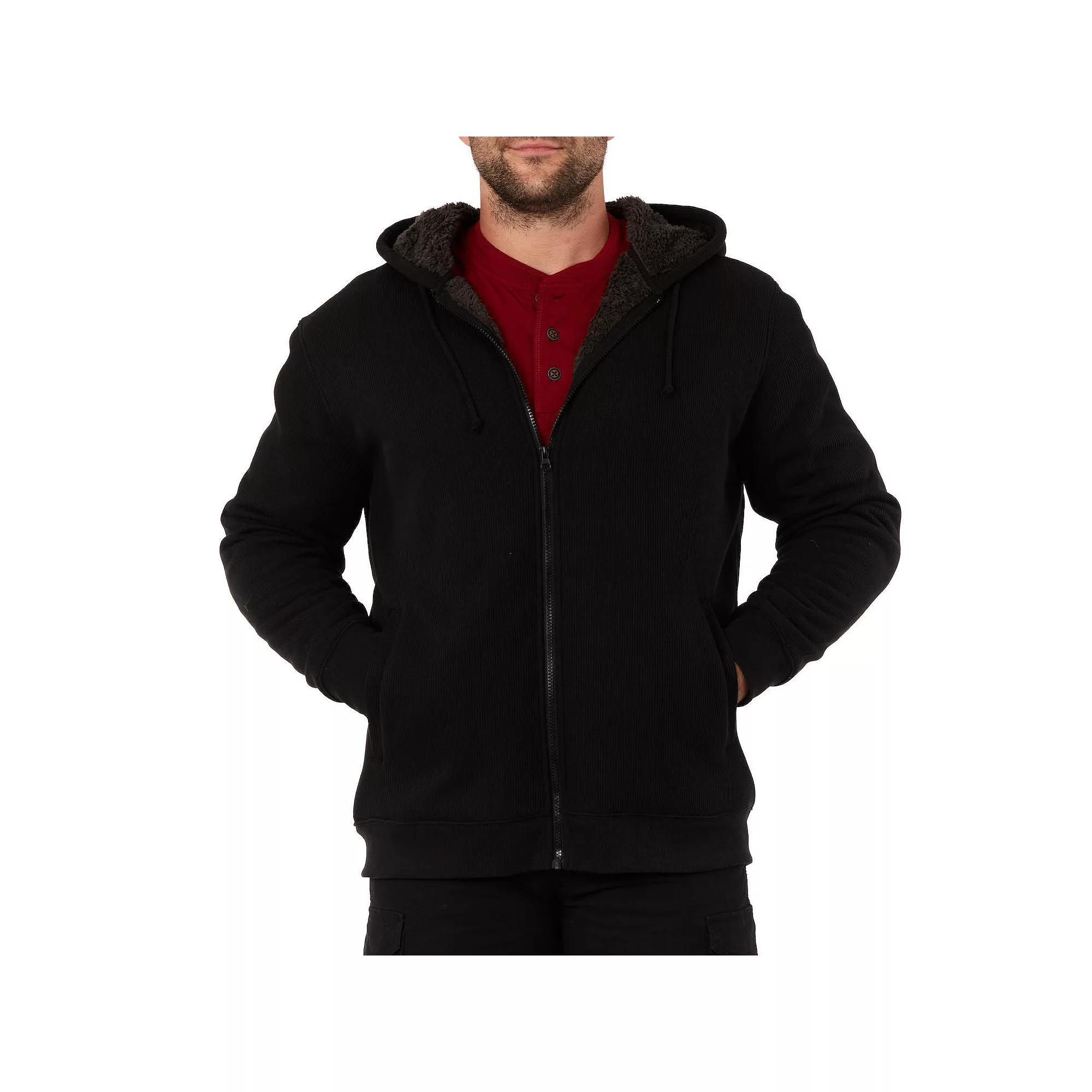 Big & Tall Smith's Workwear Sherpa-Bonded Thermal Knit Hooded Jacket, Men's,  Product Image