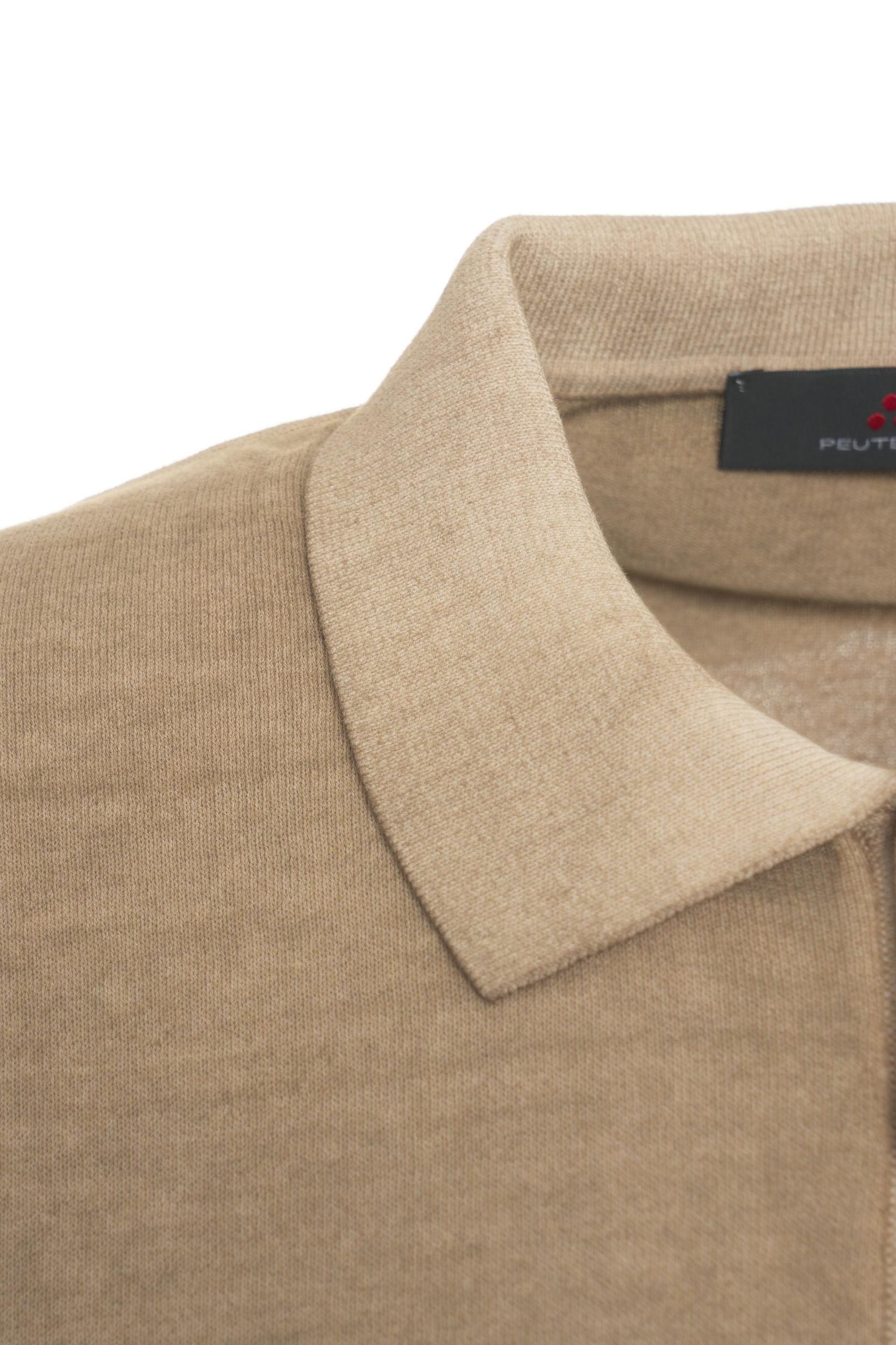 Cotton knit polo shirt Product Image