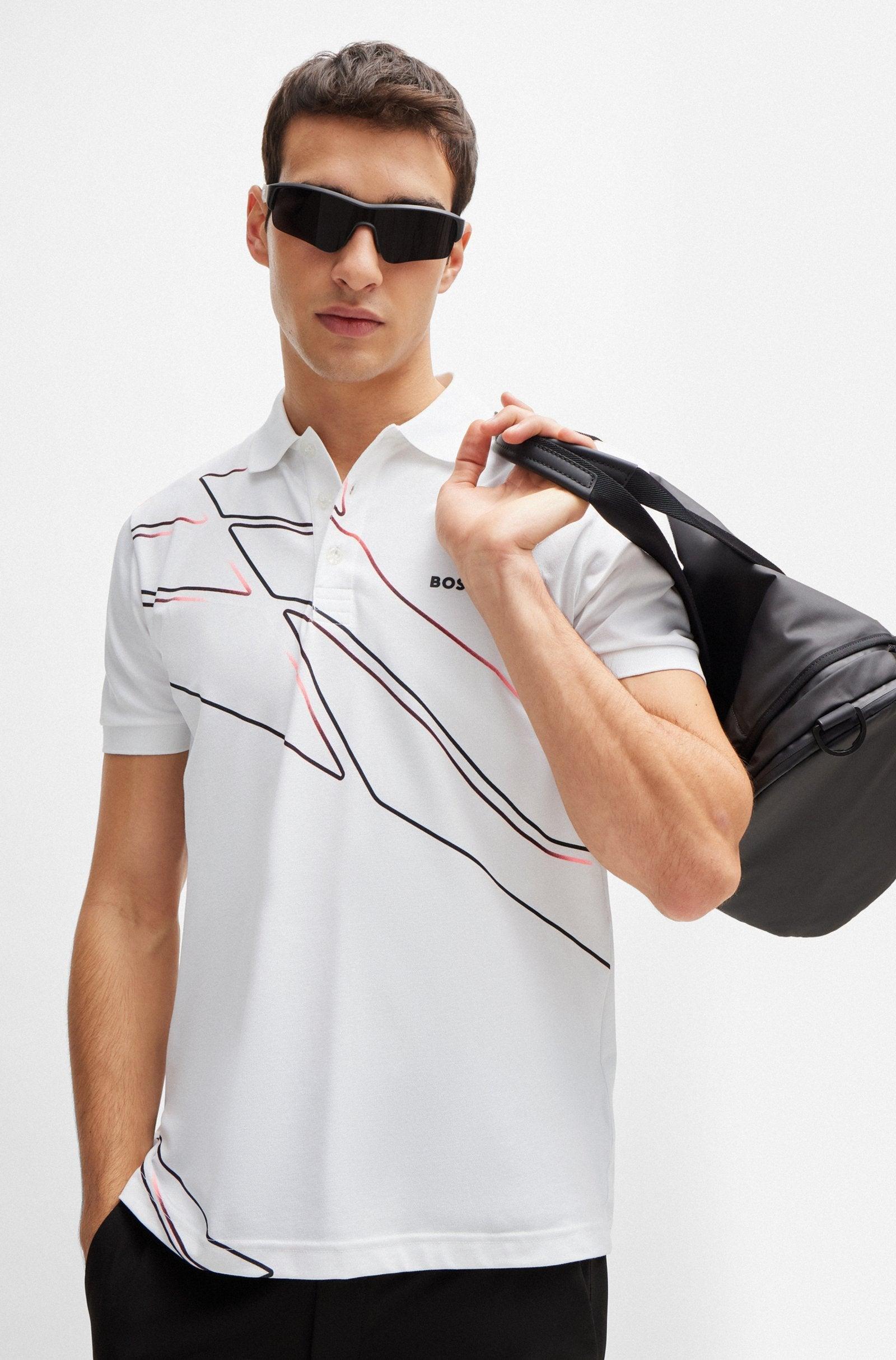 Boss Active-Stretch Polo Shirt with Seasonal Artwork Product Image