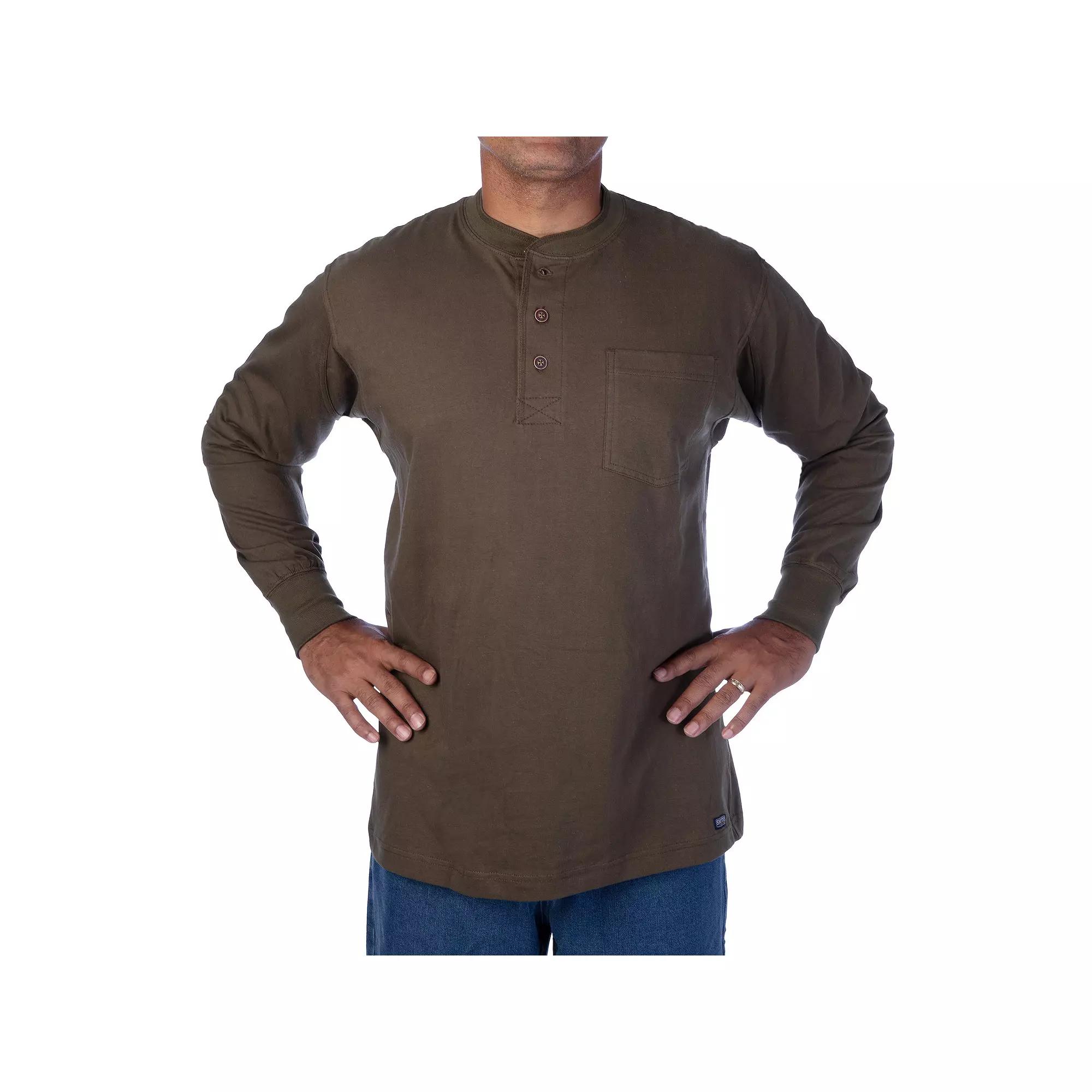 Men's Smith's Workwear Extended Tail Pocket Henley,  Product Image