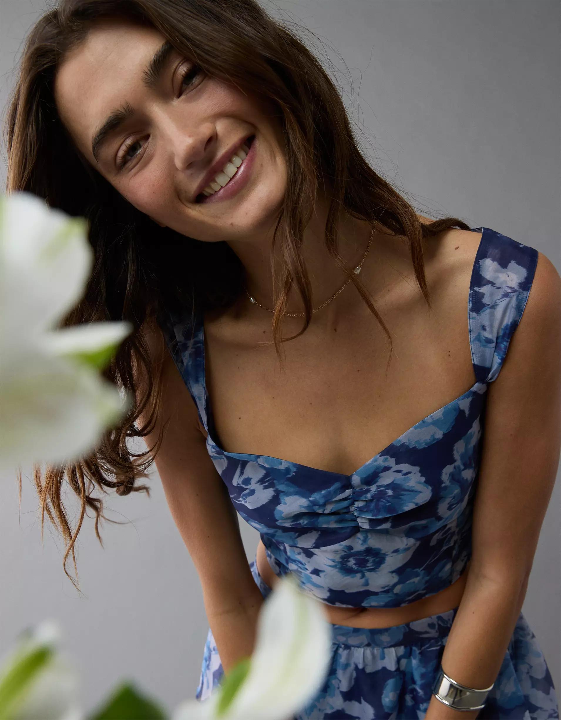 AE Floral Organza Maxi Skirt Set Product Image