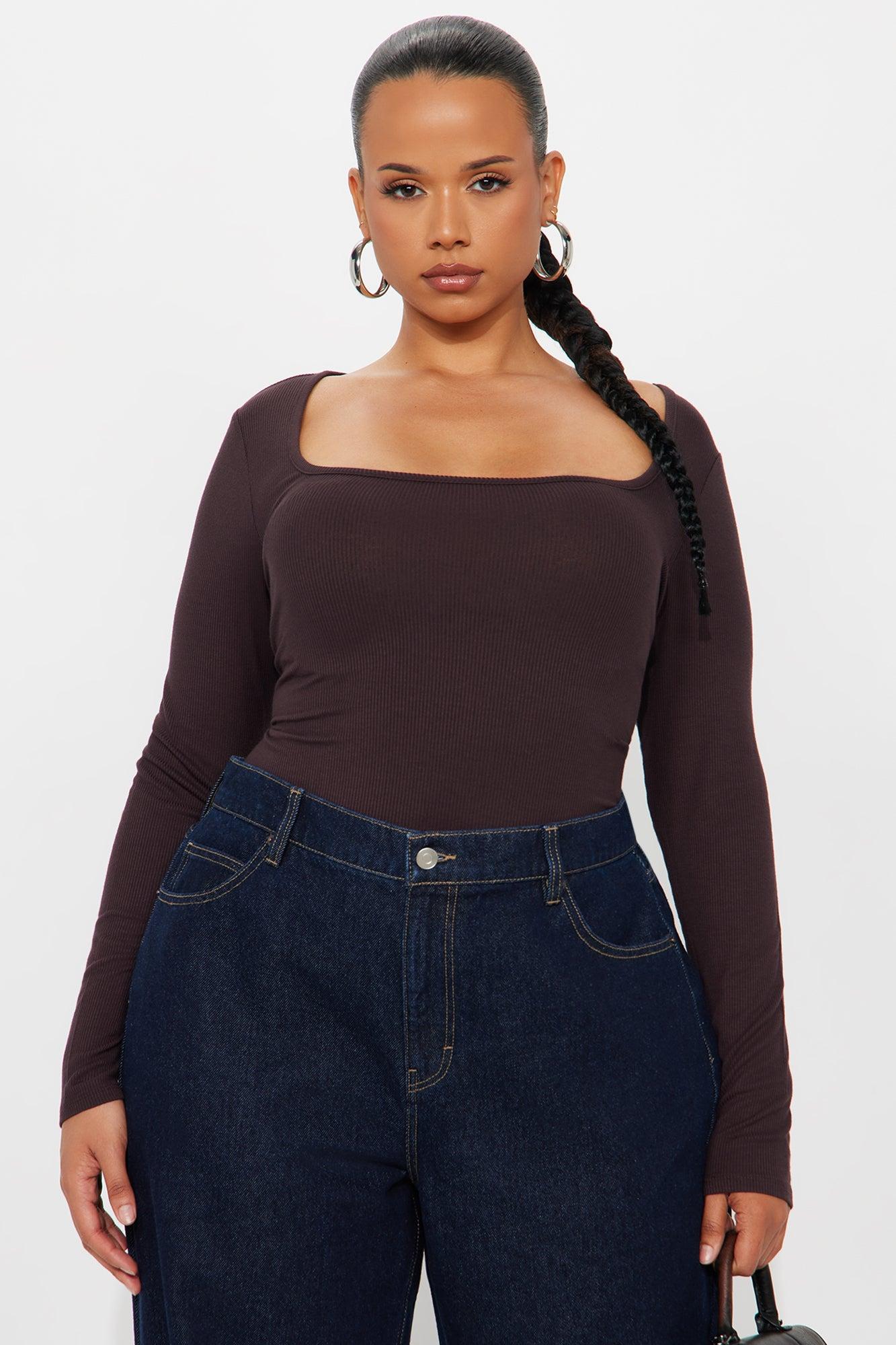 Issa Ribbed Top - Chocolate Female Product Image