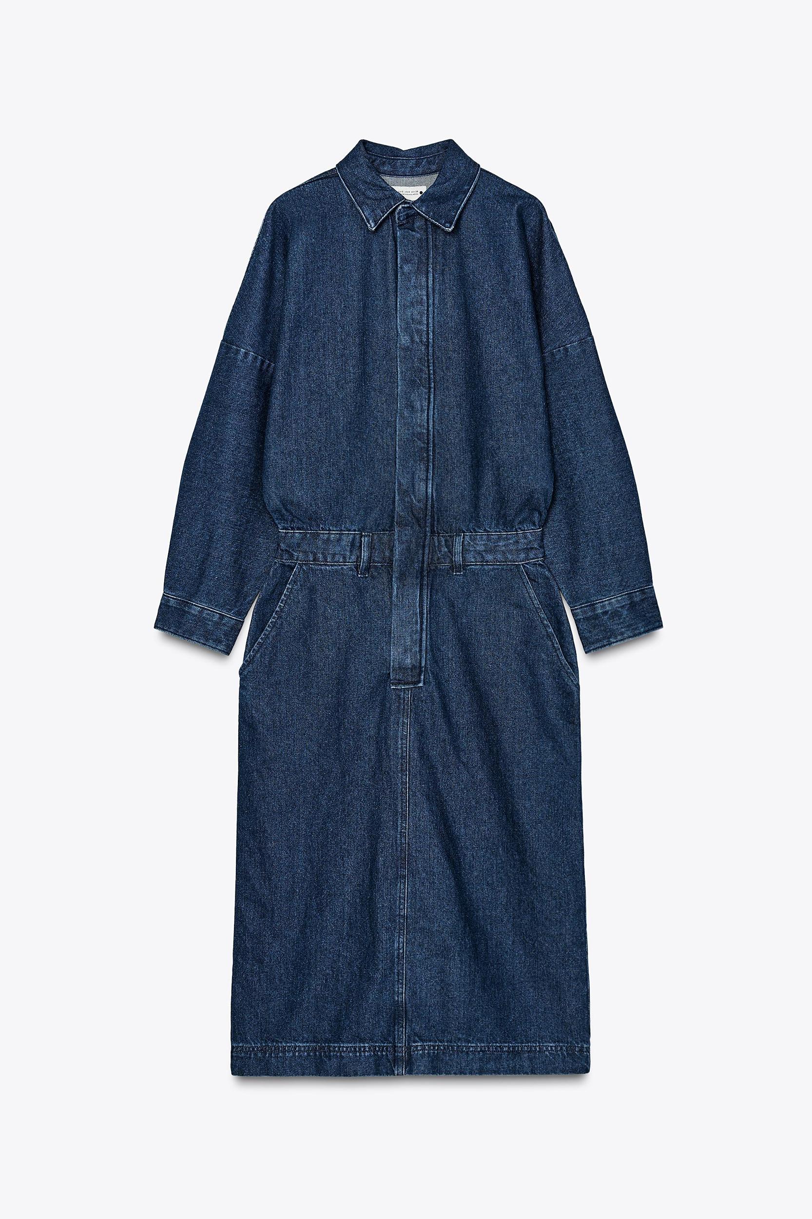 DENIM MIDI DRESS ZW COLLECTION Product Image