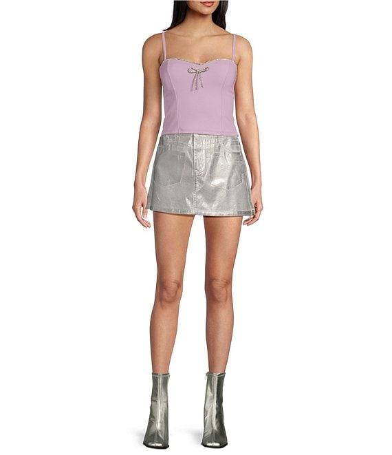 GB Foiled Micro Mini Skirt Product Image