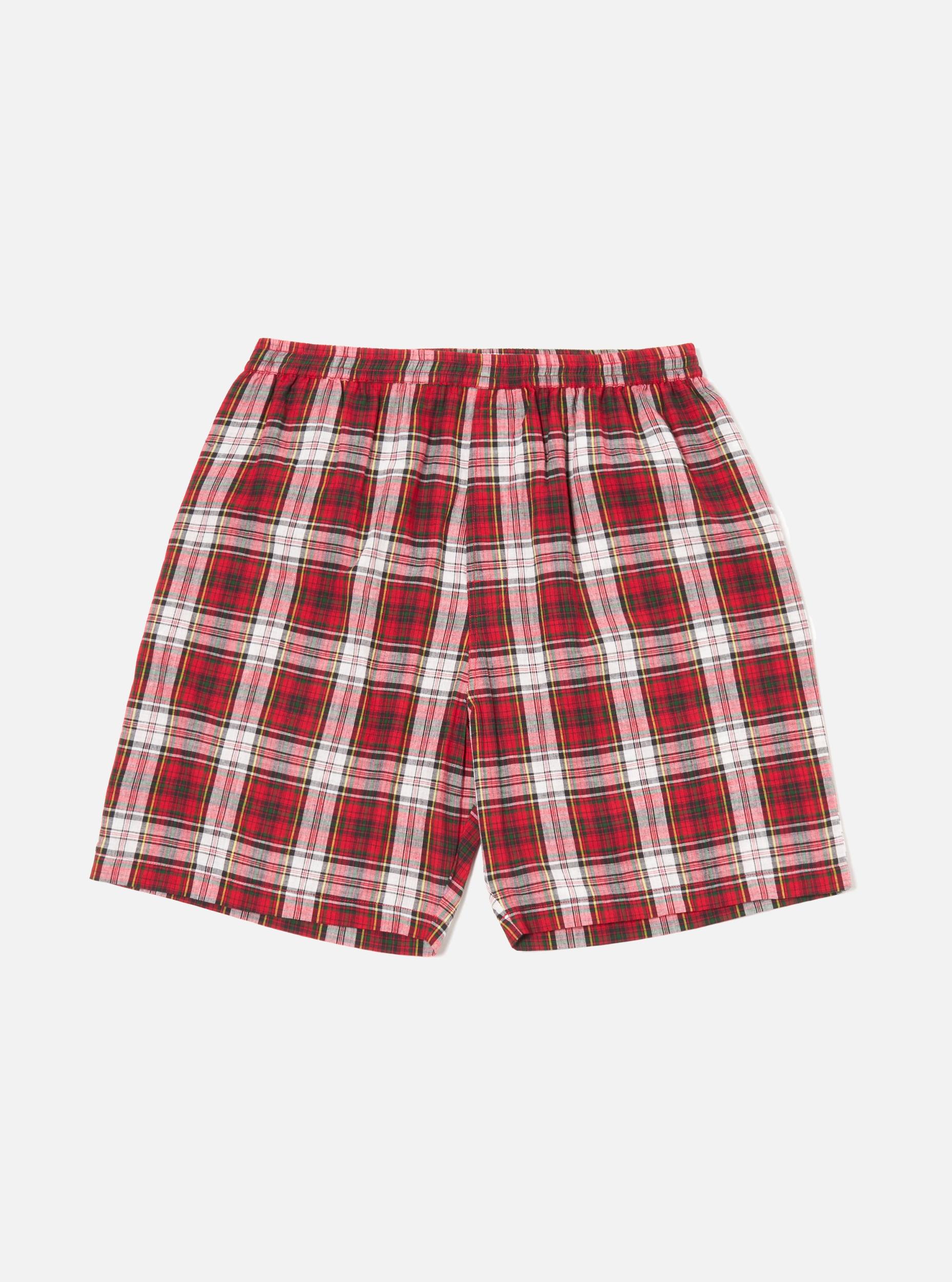Short Pyjama Set in Red Madras Check Product Image