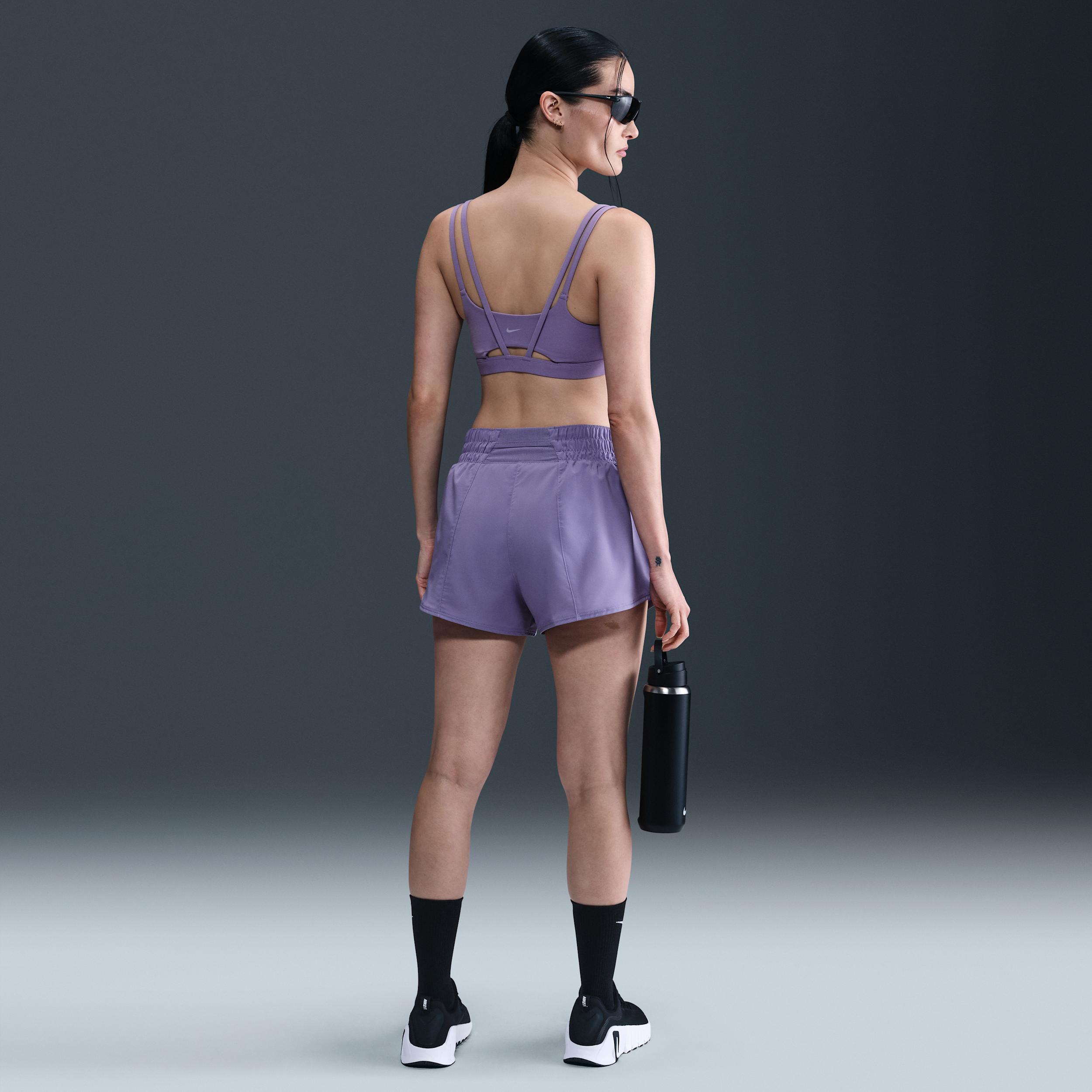 Nike Womens One Dri-FIT Mid-Rise 3 Brief-Lined Shorts | DX6010-527 Product Image