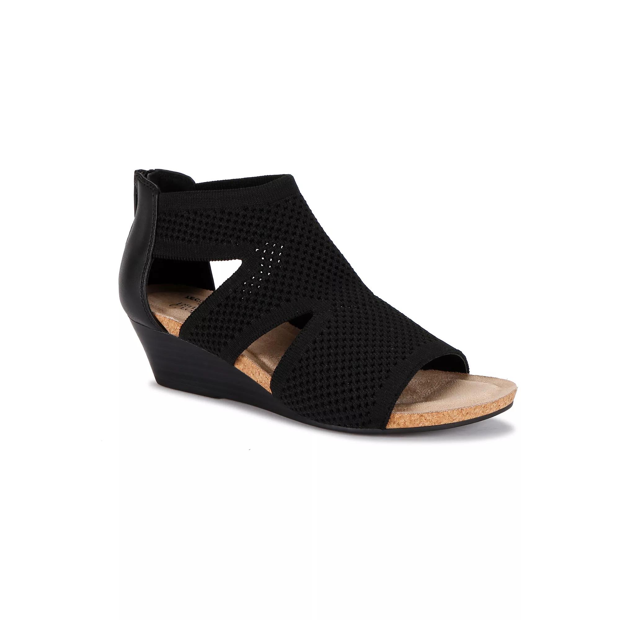 Croft & Barrow® Rosiee Women's Wedge Sandals, Size: 8, Black Product Image