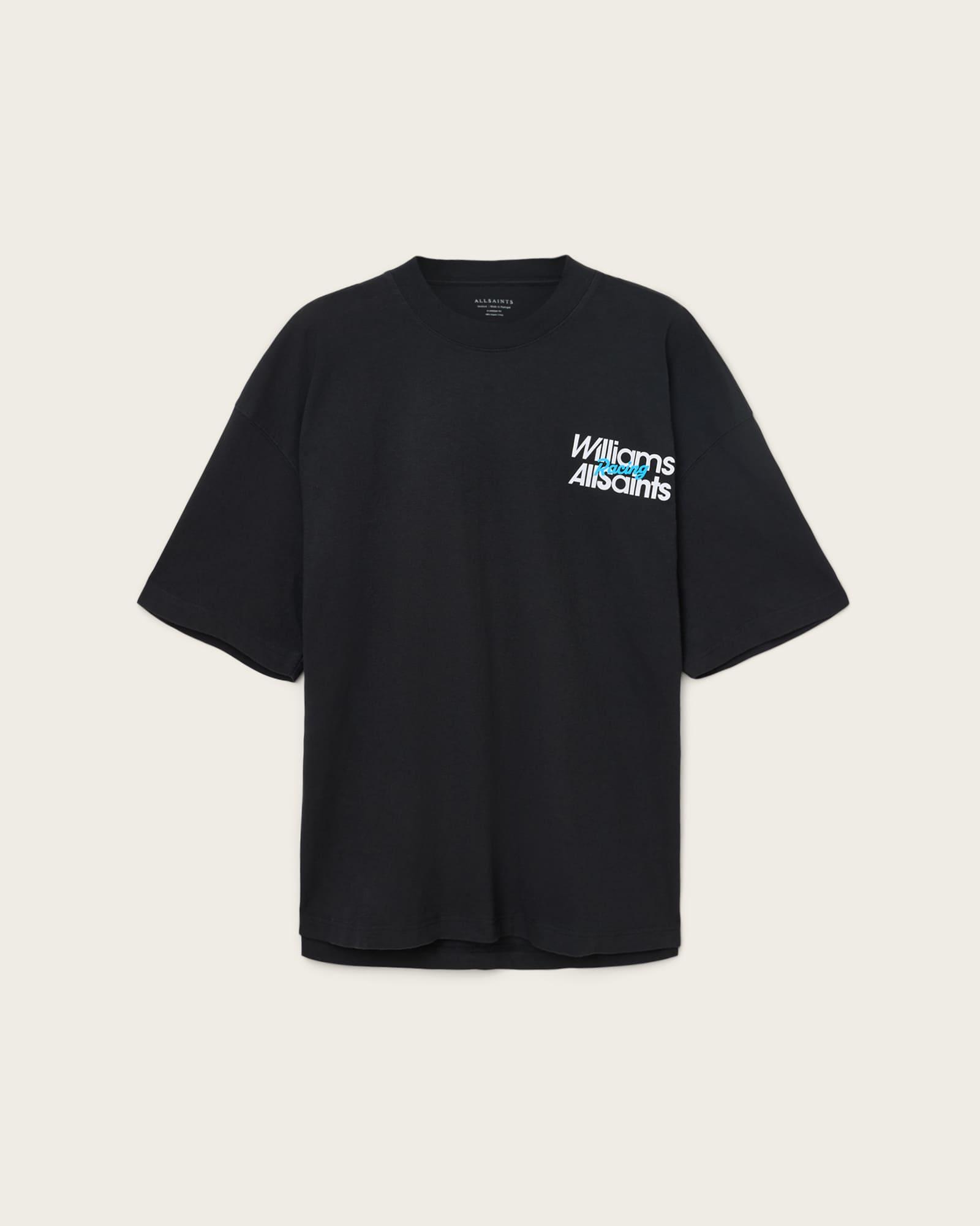 Williams X AllSaints Pole Crew Neck T-Shirt Washed Black | ALLSAINTS US Product Image