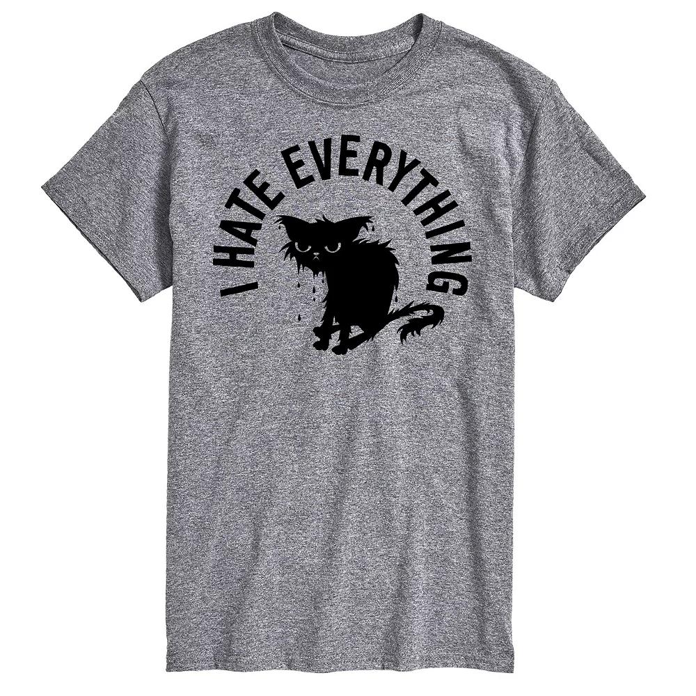 Big & Tall "I Hate Everything" Wet Cat Graphic Tee, Men's,  Product Image