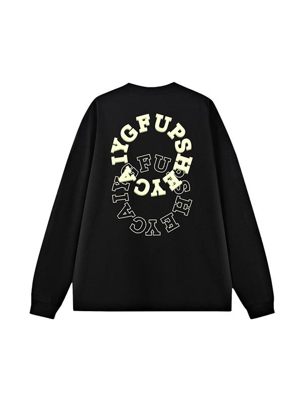 Men's Vintage Letter Print Sweatshirt Product Image
