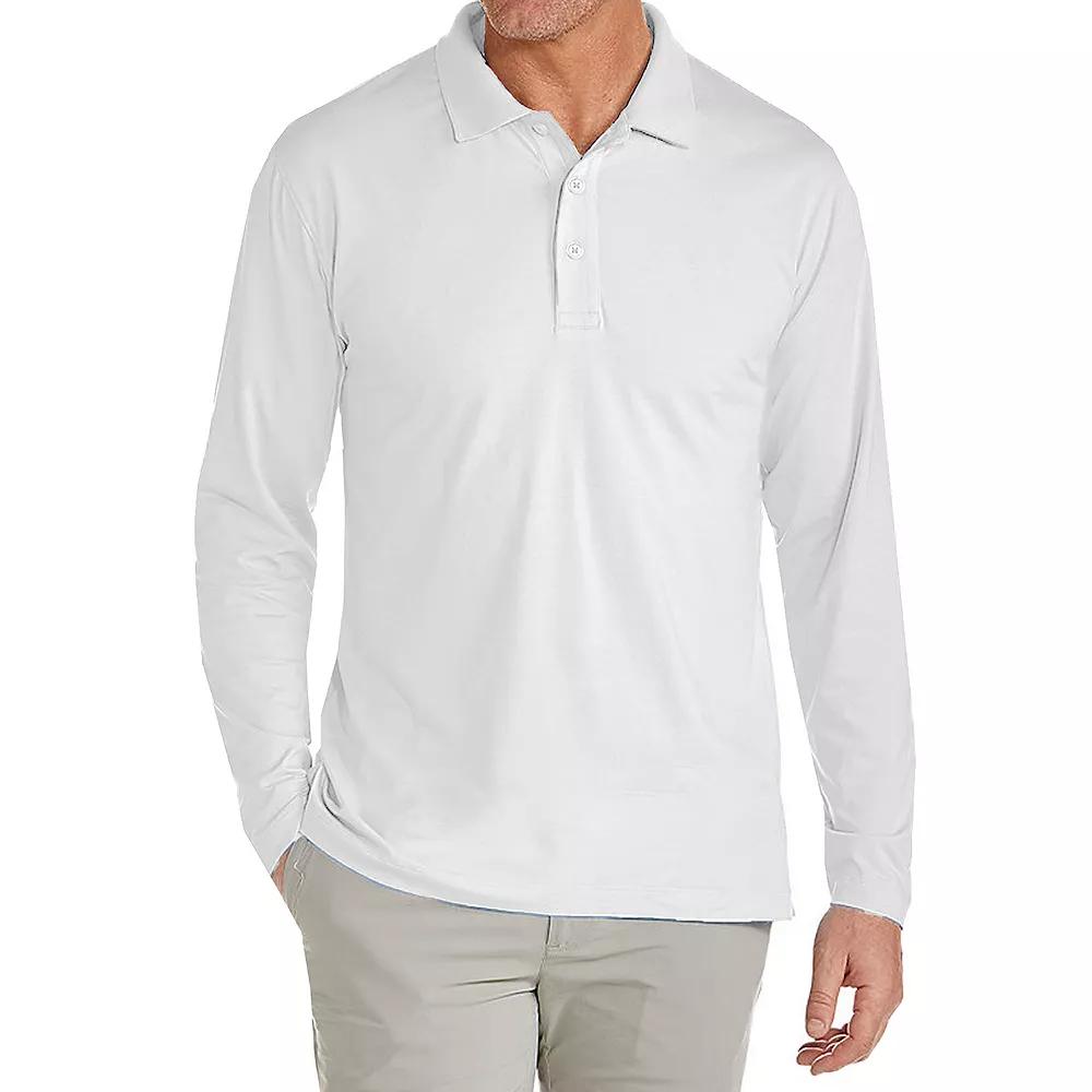 Men's JumpStart Modern Fit Long Sleeve Polo Shirt, Size: XXL, White Product Image