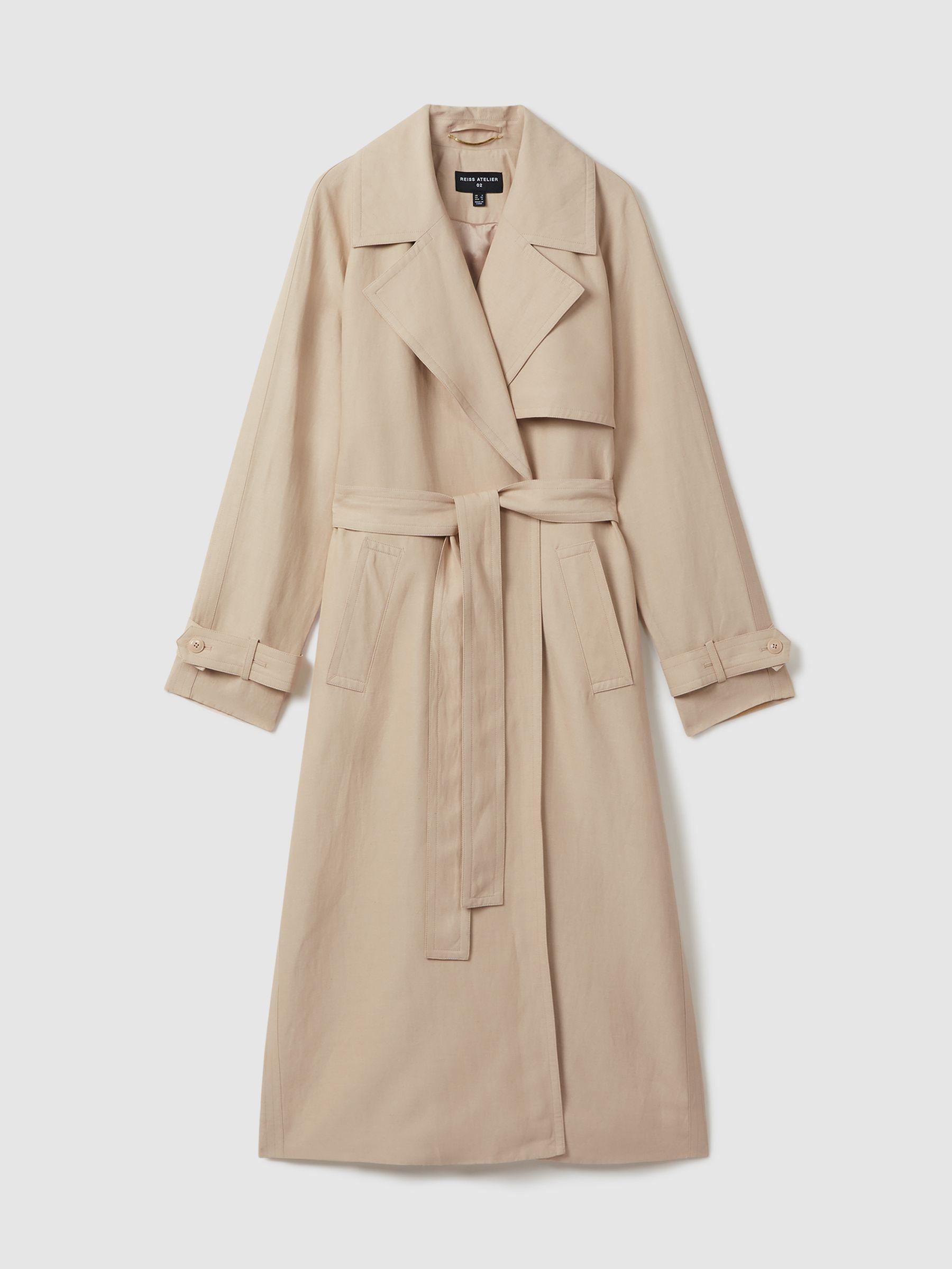 Atelier Belted Trench Coat in Blush Product Image