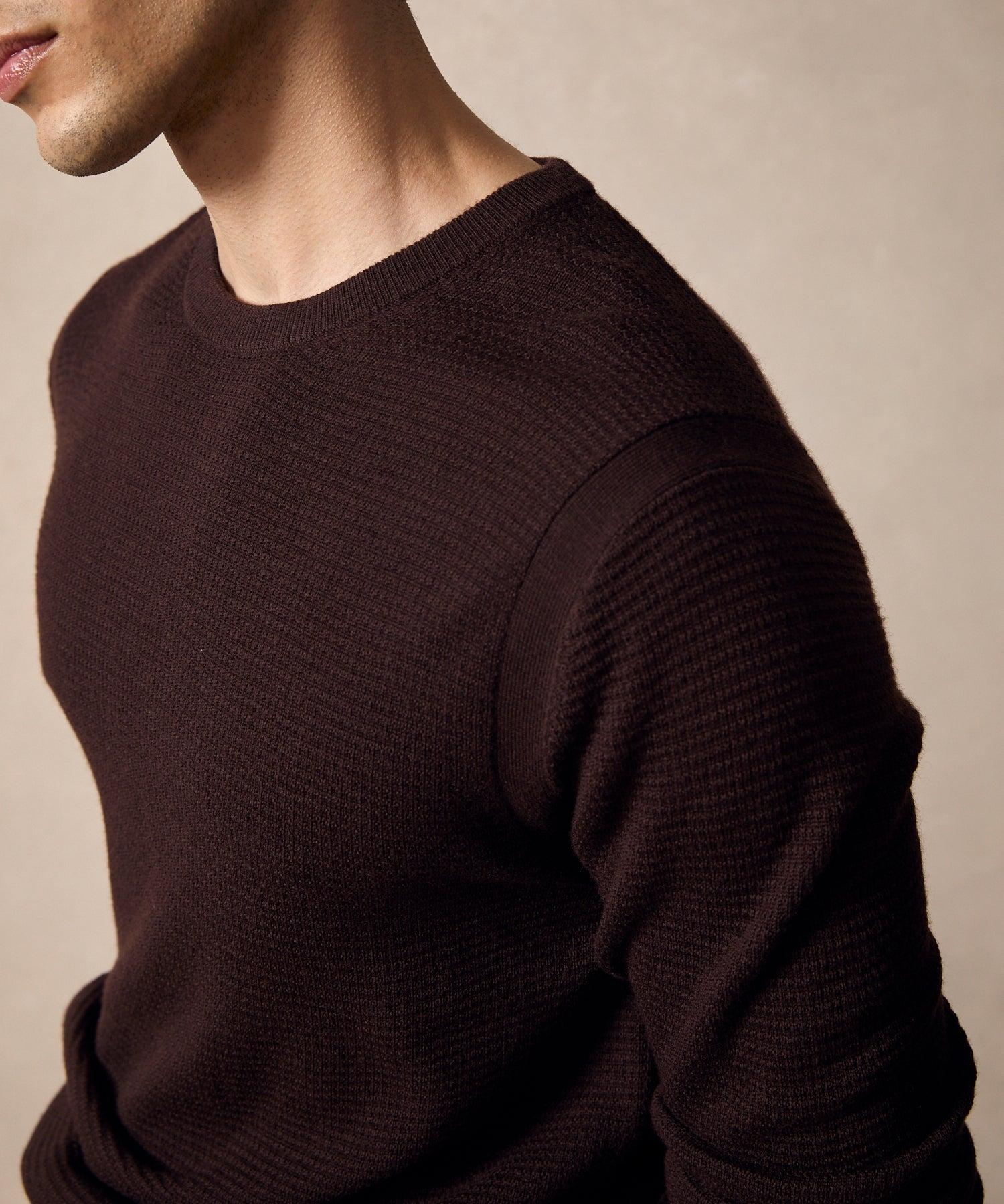 Merino Waffle Crew Product Image