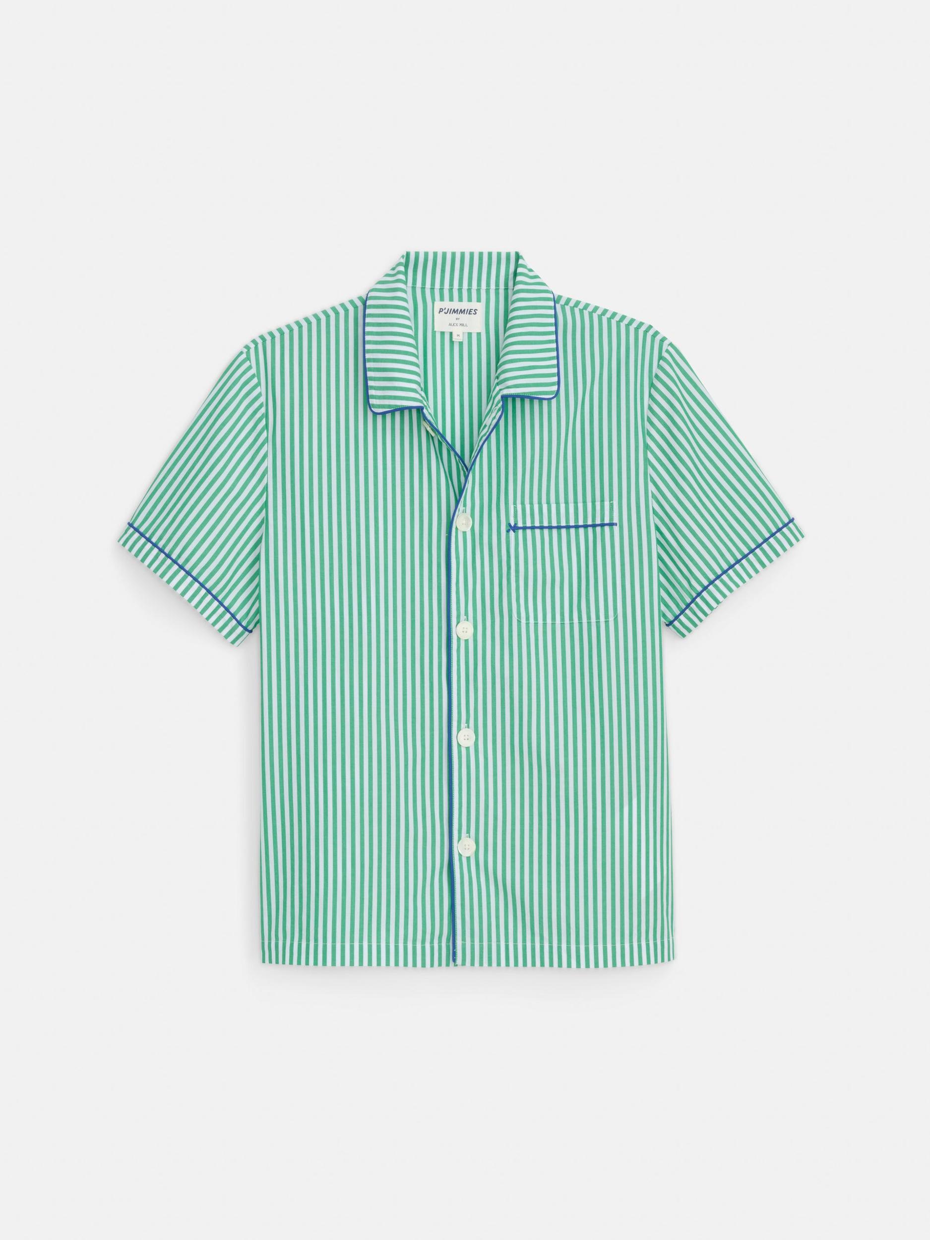 P'Jimmies Short Sleeve Sleep Shirt In Stripe Product Image