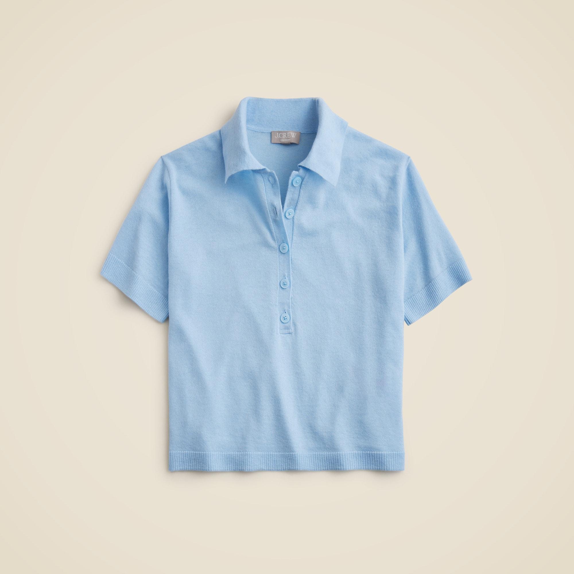 Featherweight cashmere short-sleeve sweater-polo Product Image