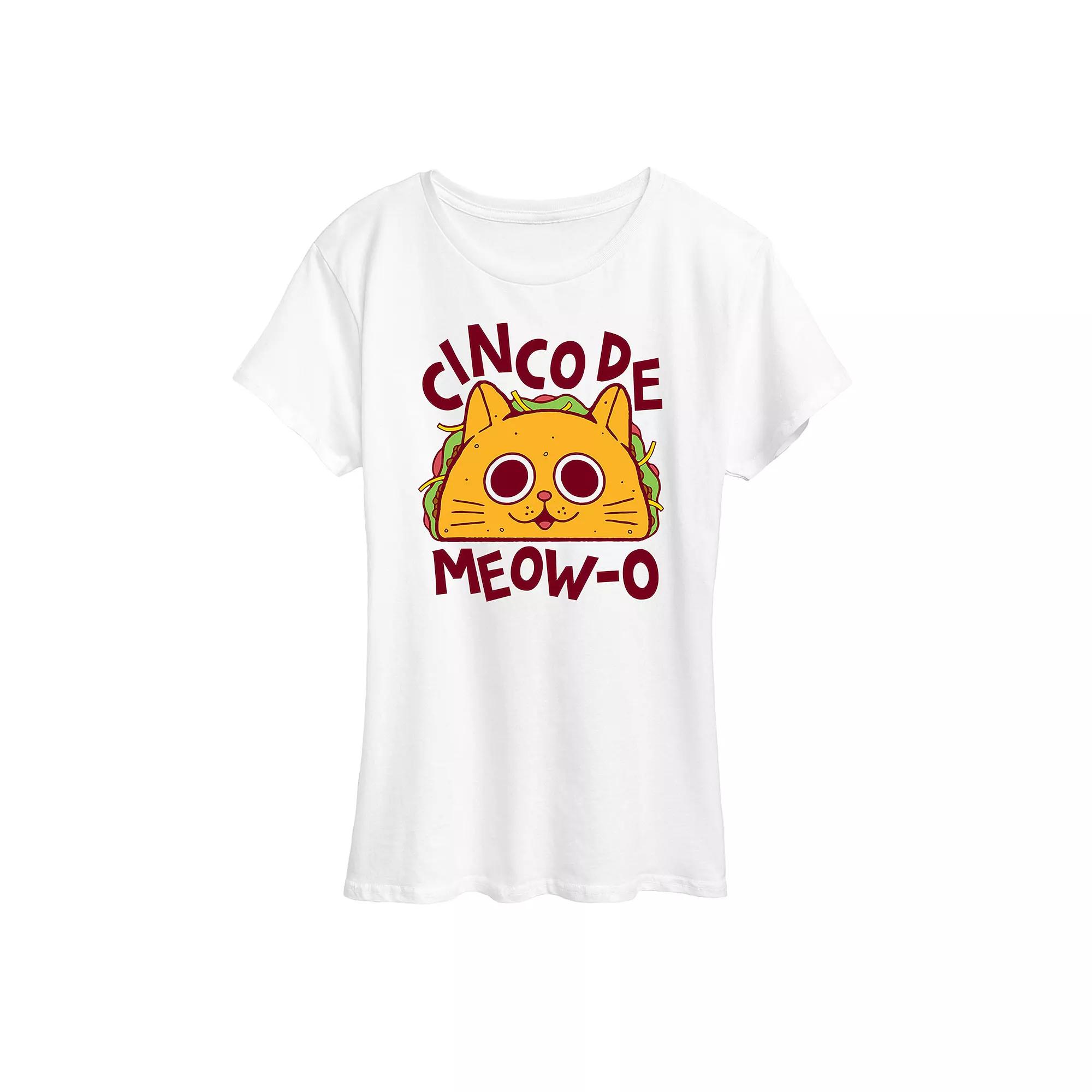 Women's Cinco De Meow O Graphic Tee,  Product Image