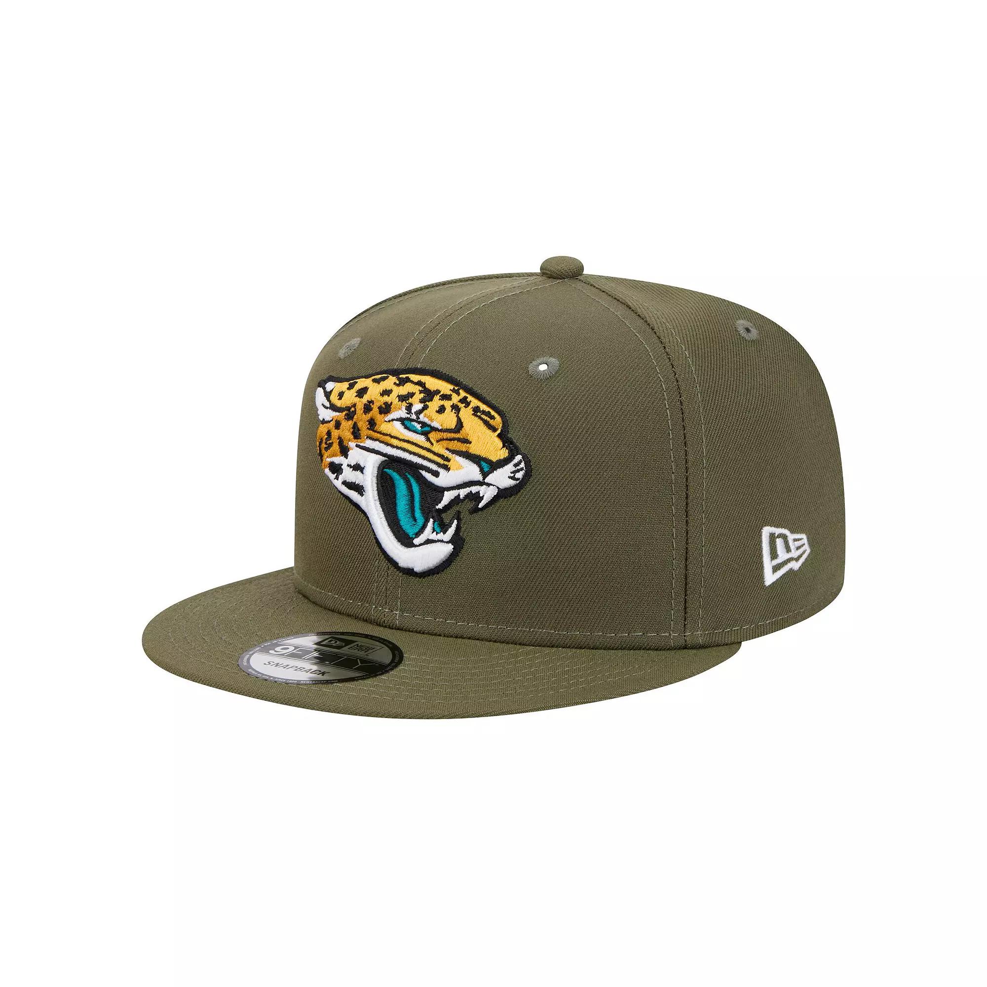 Men's New Era Olive Jacksonville Jaguars Main 9FIFTY Snapback Hat, Team Product Image