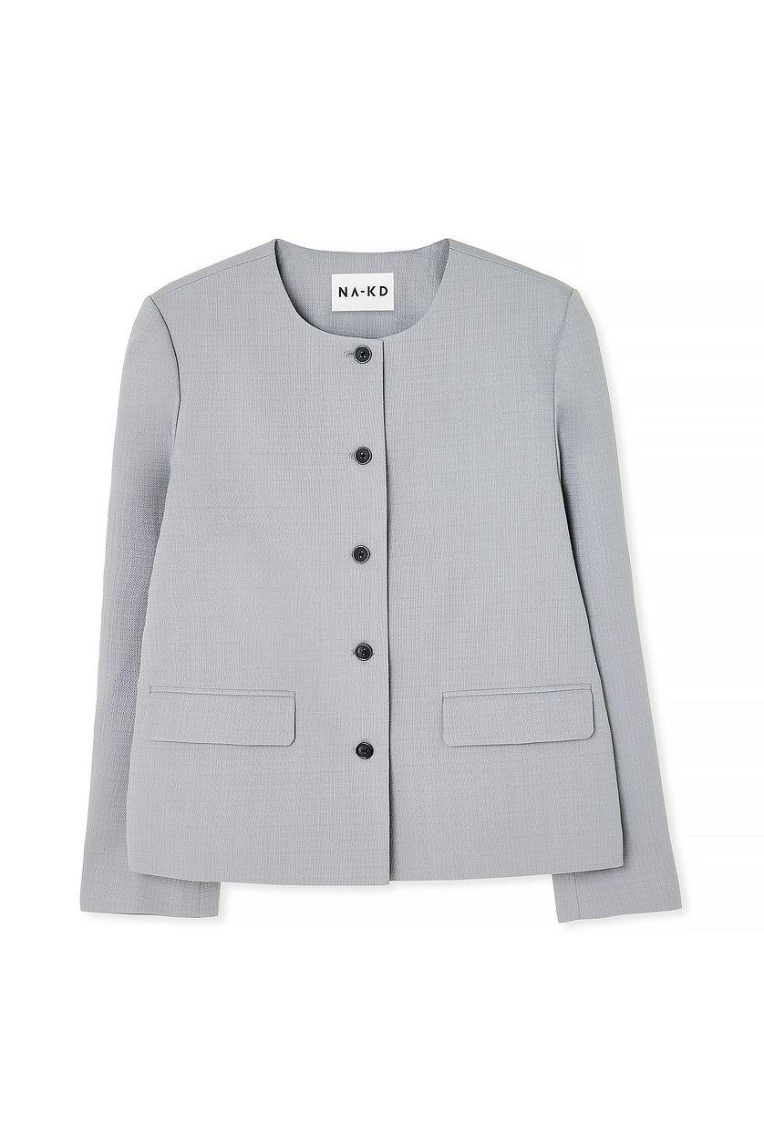 Oversized Round Neck Blazer Product Image