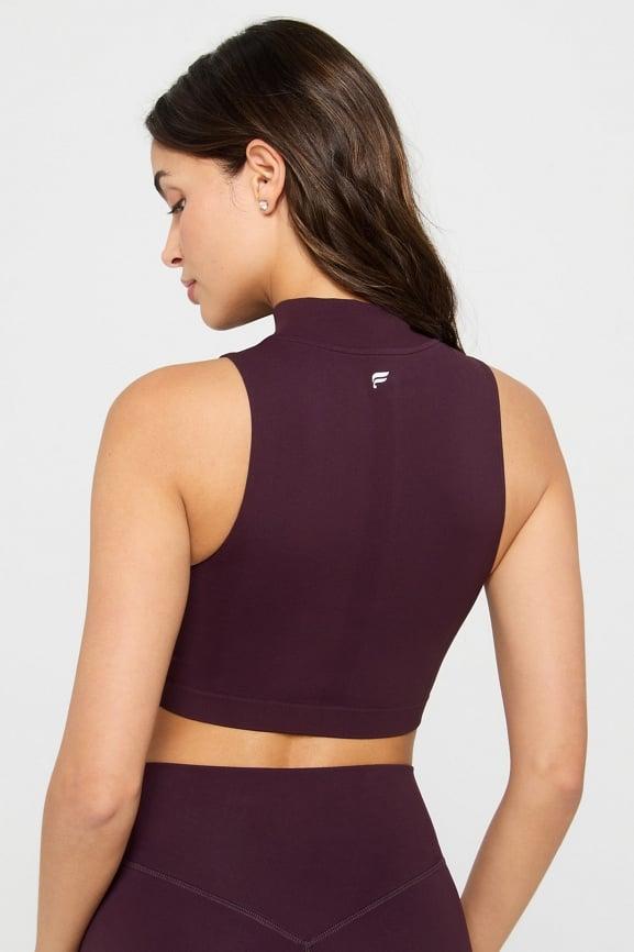 Sleek Seamless Zip Crop Top Product Image