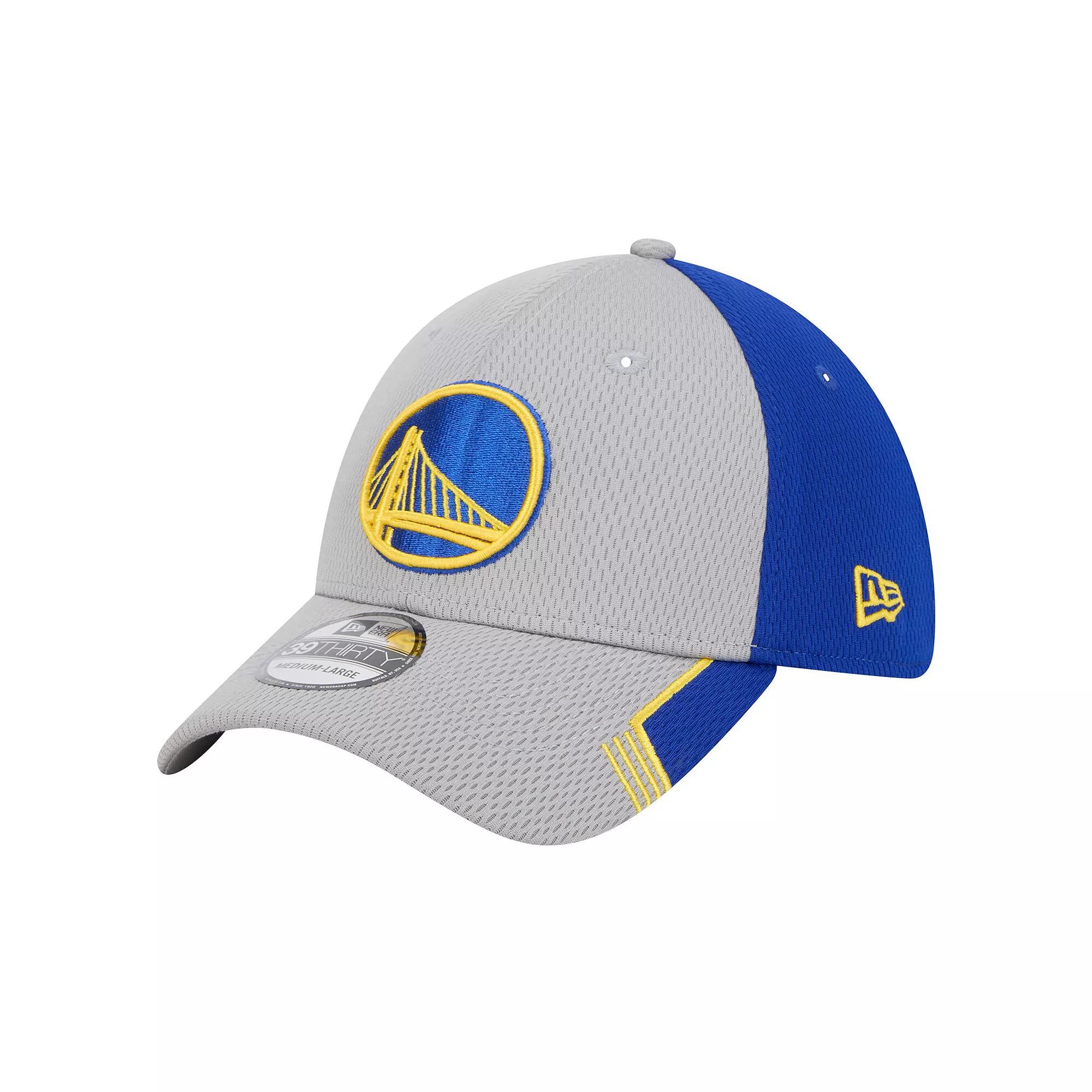 Men's New Era Gray/Royal Golden State Warriors Active Trim 39THIRTY Flex Hat, Size: Large/XL, Grey Product Image